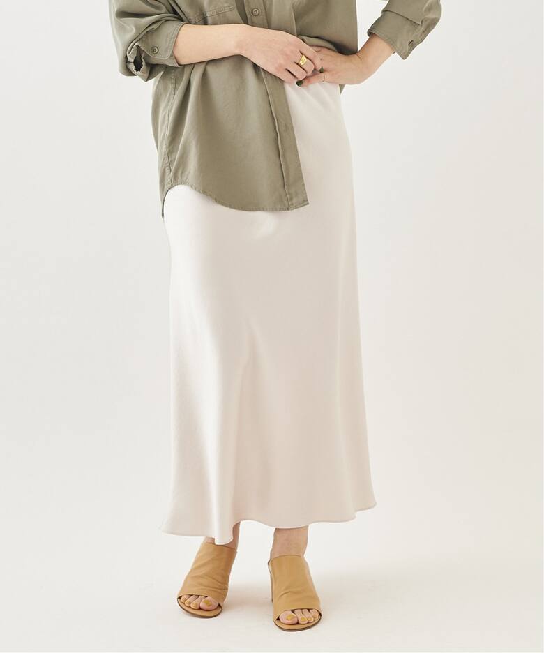 Satin Bias スカート◇（ロング・マキシ丈スカート）｜Plage  