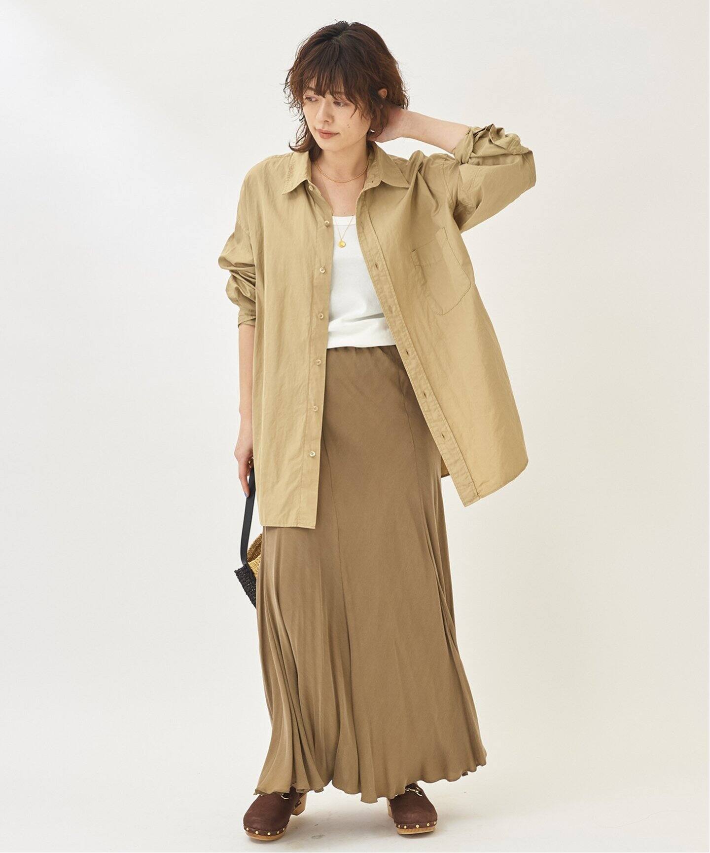 Fibril ギャザーロングスカート◇（ロング・マキシ丈スカート）｜Plage  