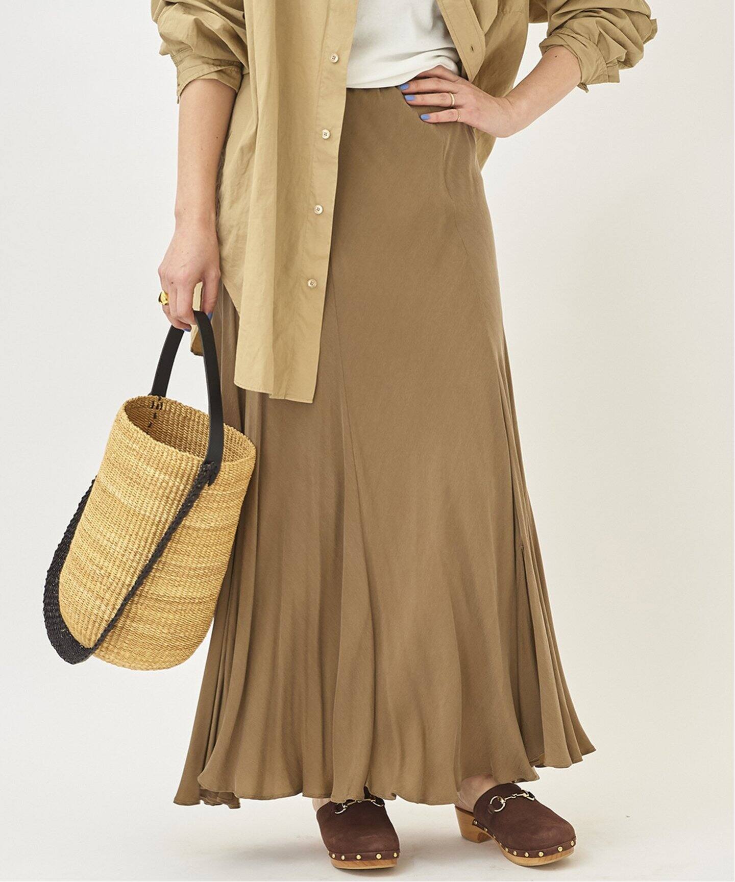 Fibril ギャザーロングスカート◇（ロング・マキシ丈スカート）｜Plage  