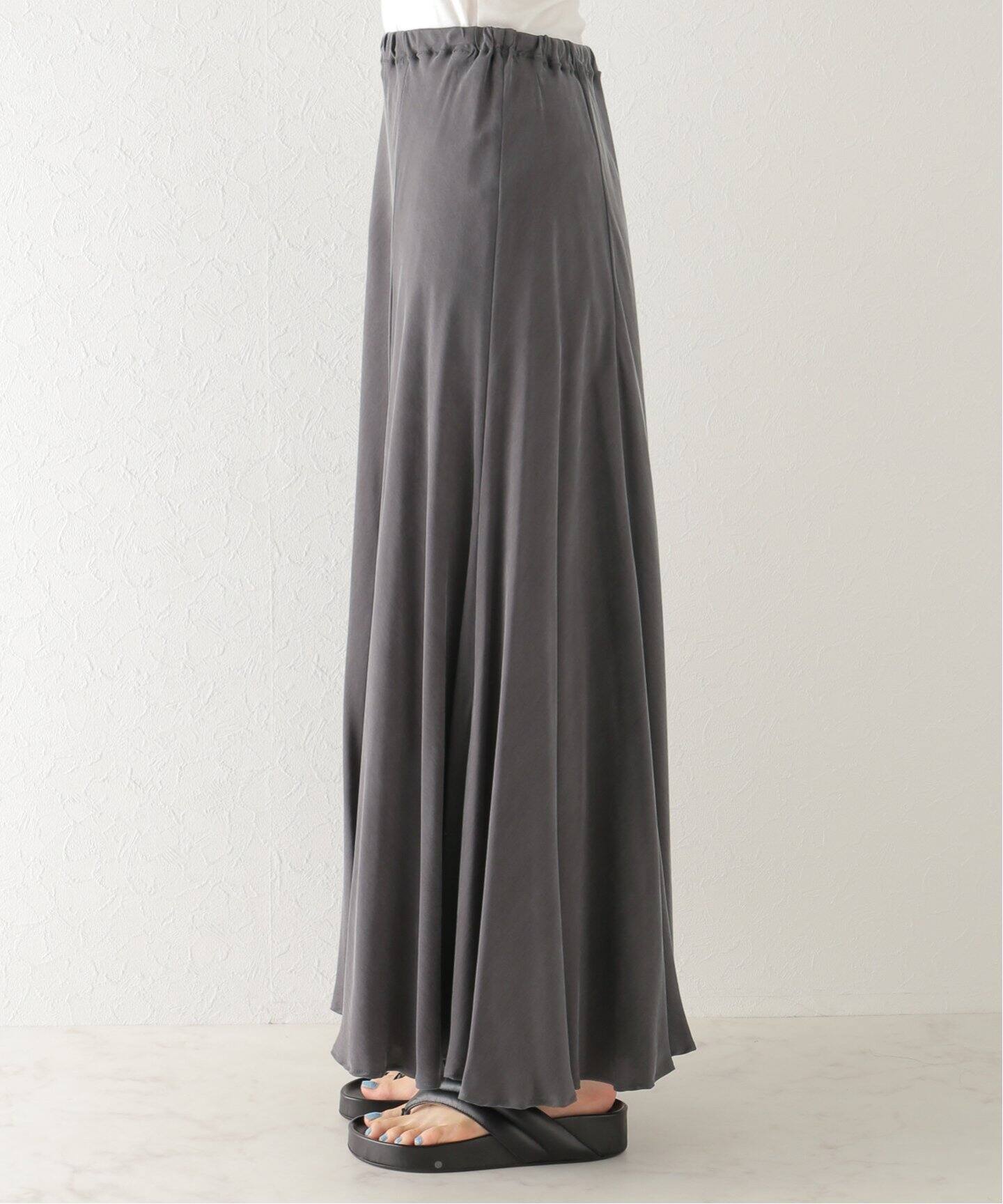 Washable Fibril ギャザーロングスカート（ロング・マキシ丈スカート  