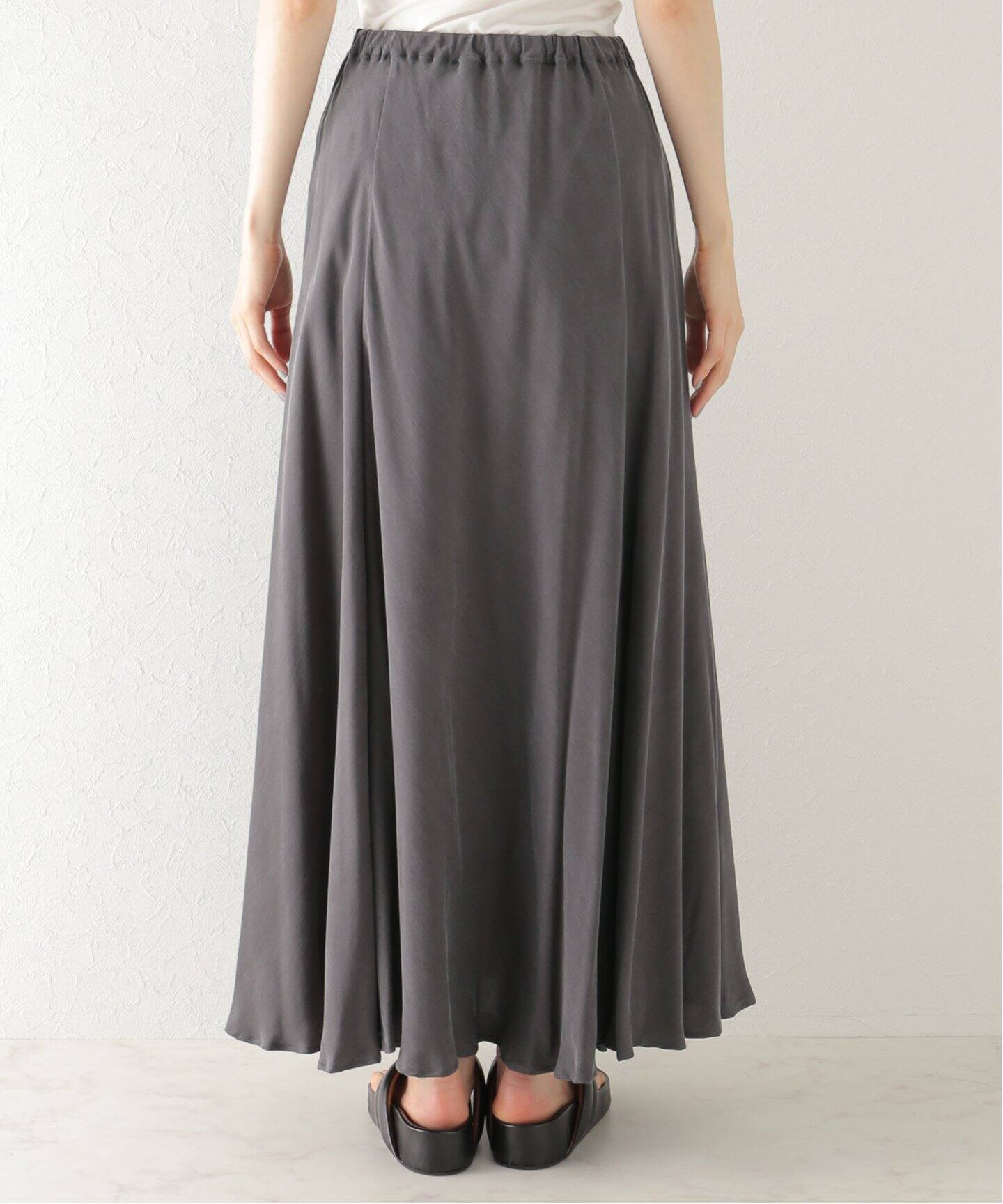 Washable Fibril ギャザーロングスカート（ロング・マキシ丈スカート  