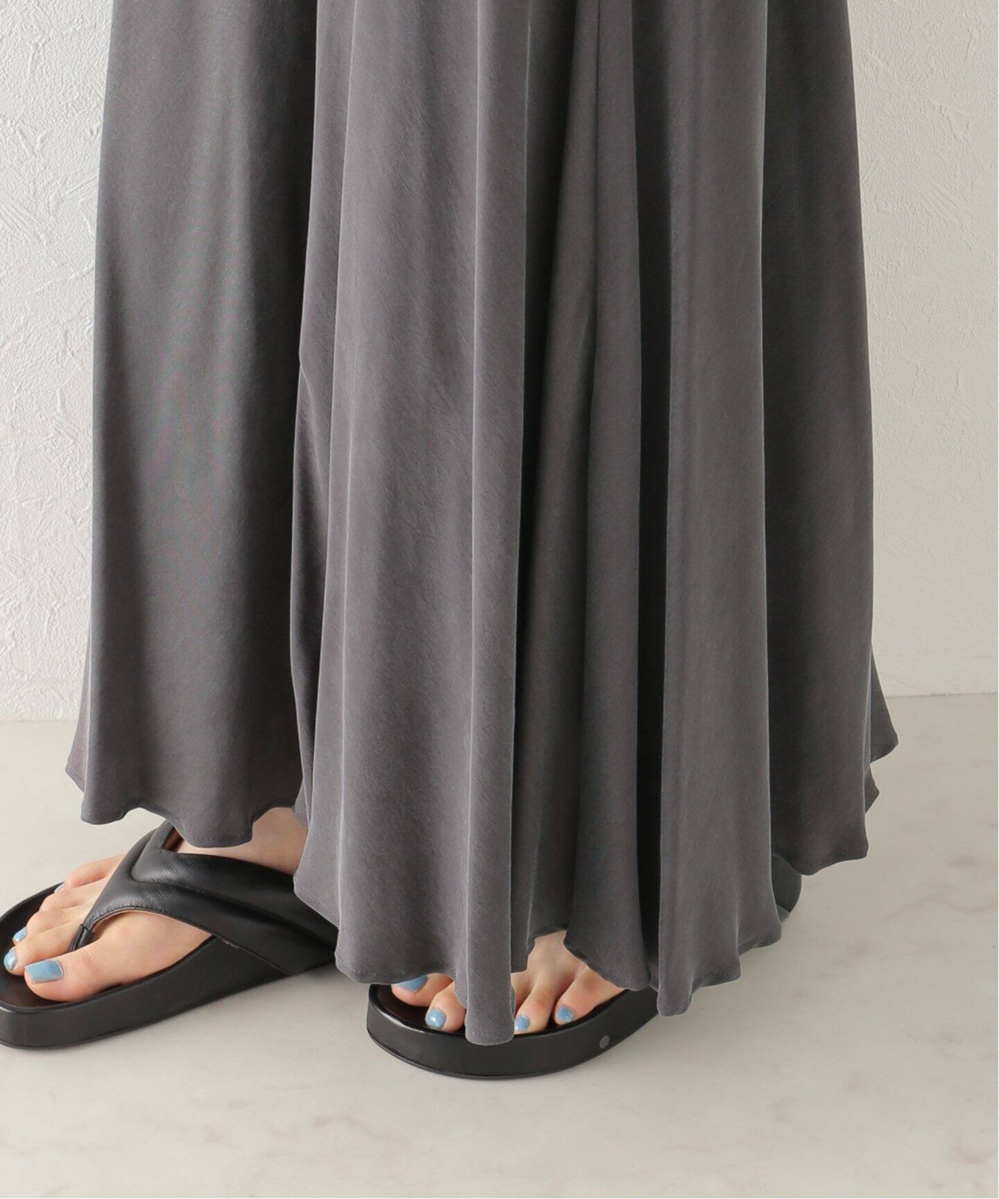 Washable Fibril ギャザーロングスカート（ロング・マキシ丈スカート  