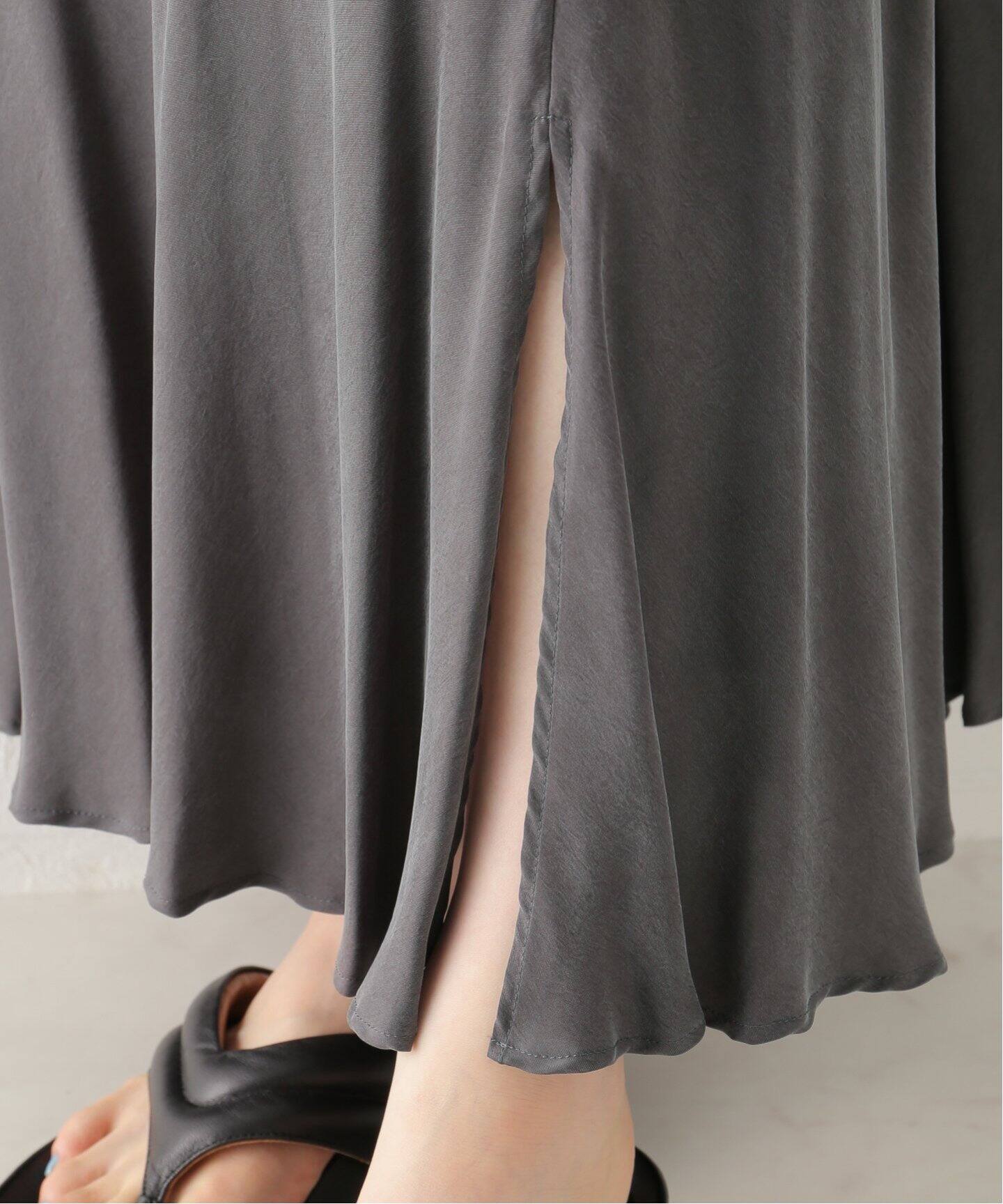 Washable Fibril ギャザーロングスカート（ロング・マキシ丈スカート  