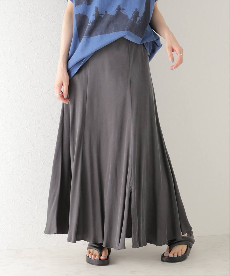 Washable Fibril ギャザーロングスカート（ロング・マキシ丈スカート  