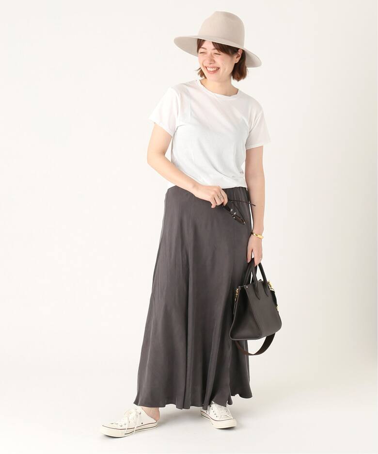 Washable Fibril ギャザーロングスカート（ロング・マキシ丈スカート  