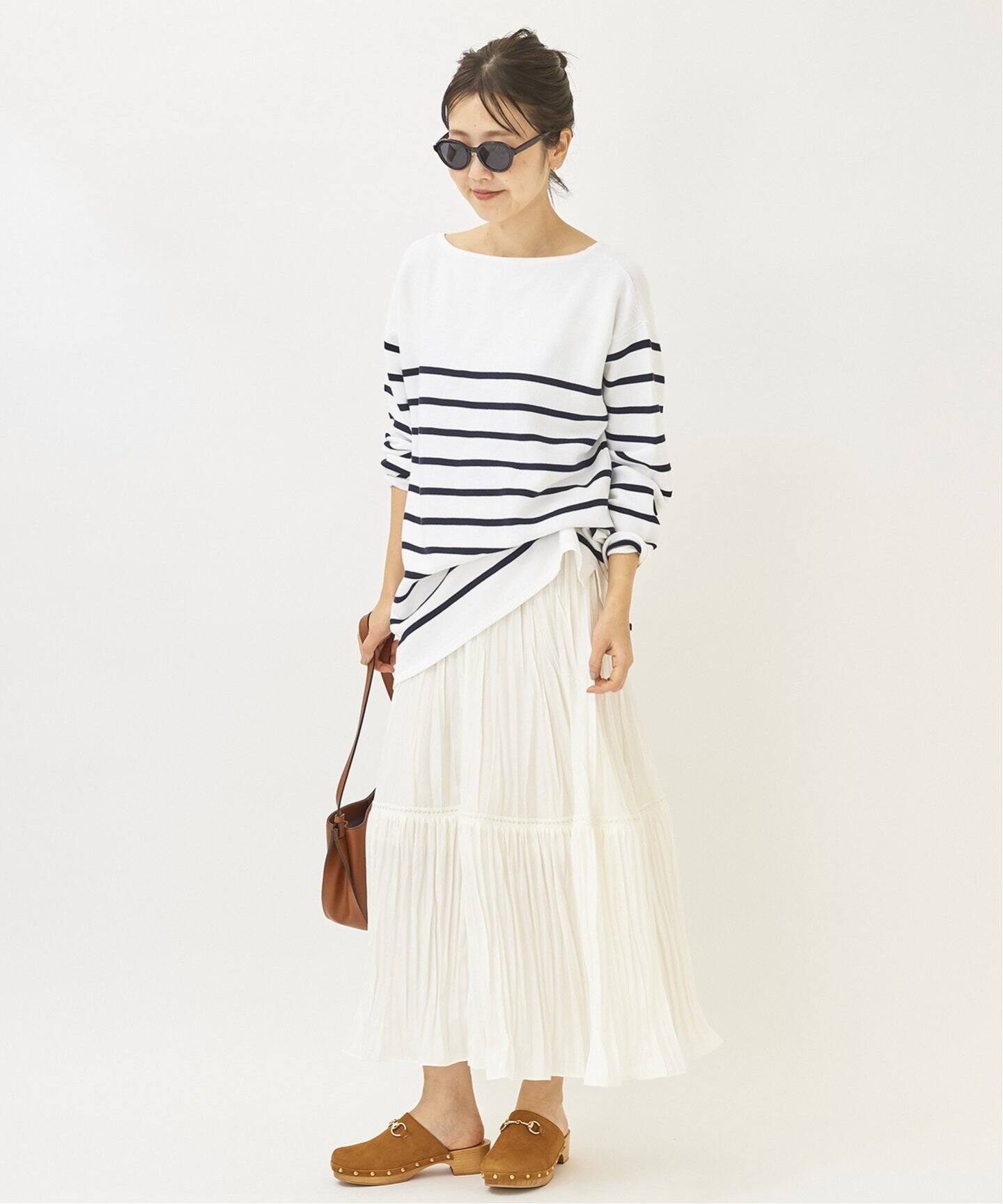 ワッシャーティアードスカート◇（ロング・マキシ丈スカート）｜Plage  