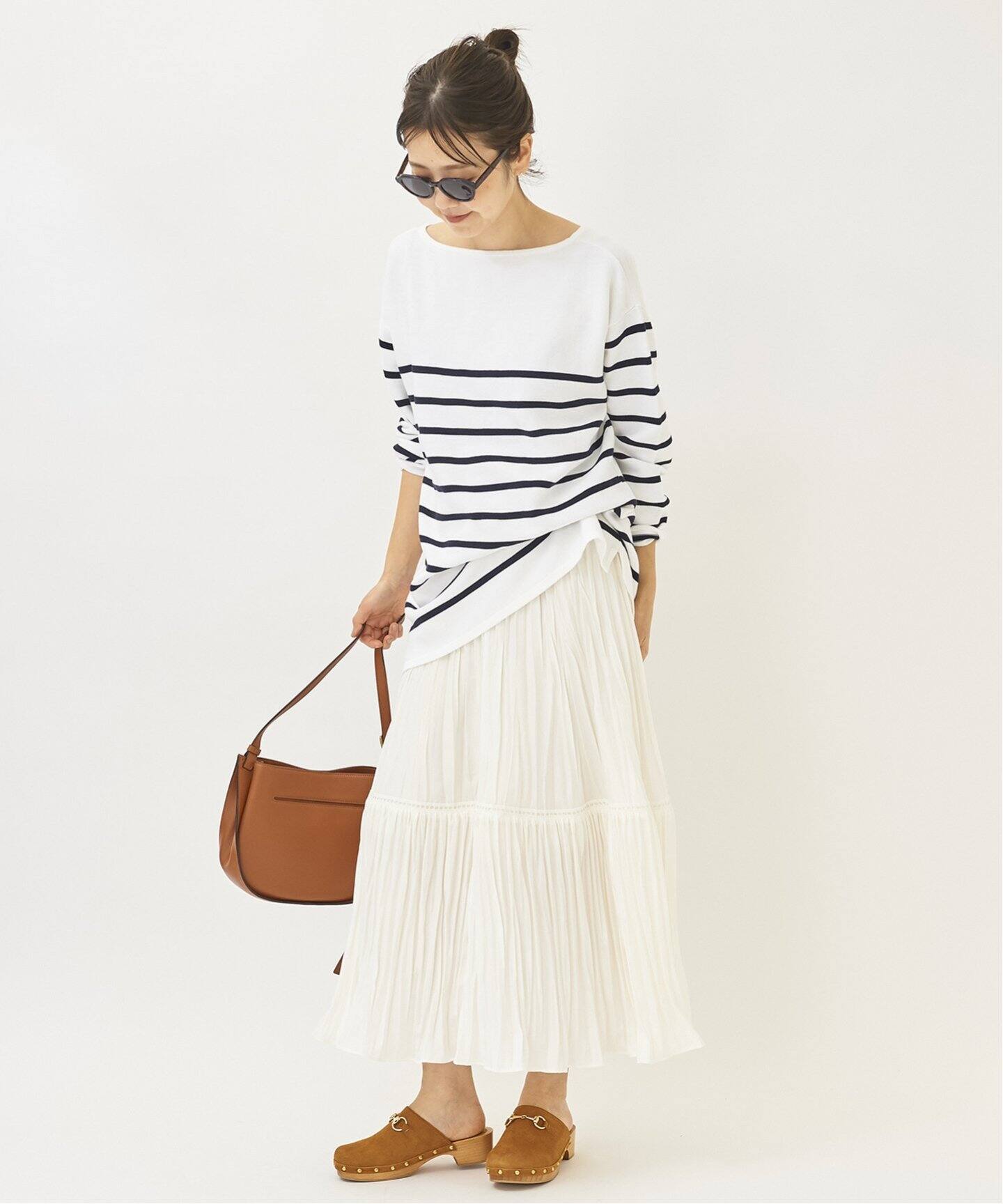 ワッシャーティアードスカート◇（ロング・マキシ丈スカート）｜Plage  