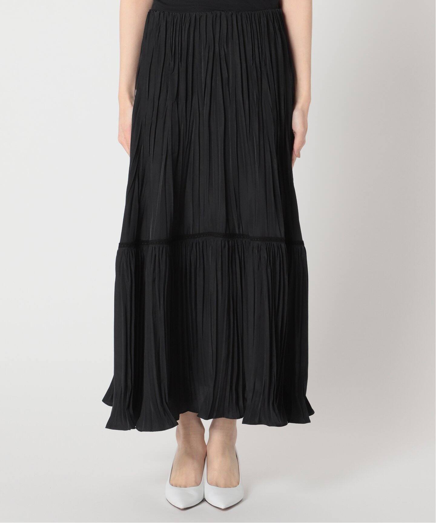 ワッシャーティアードスカート◇（ロング・マキシ丈スカート）｜Plage  