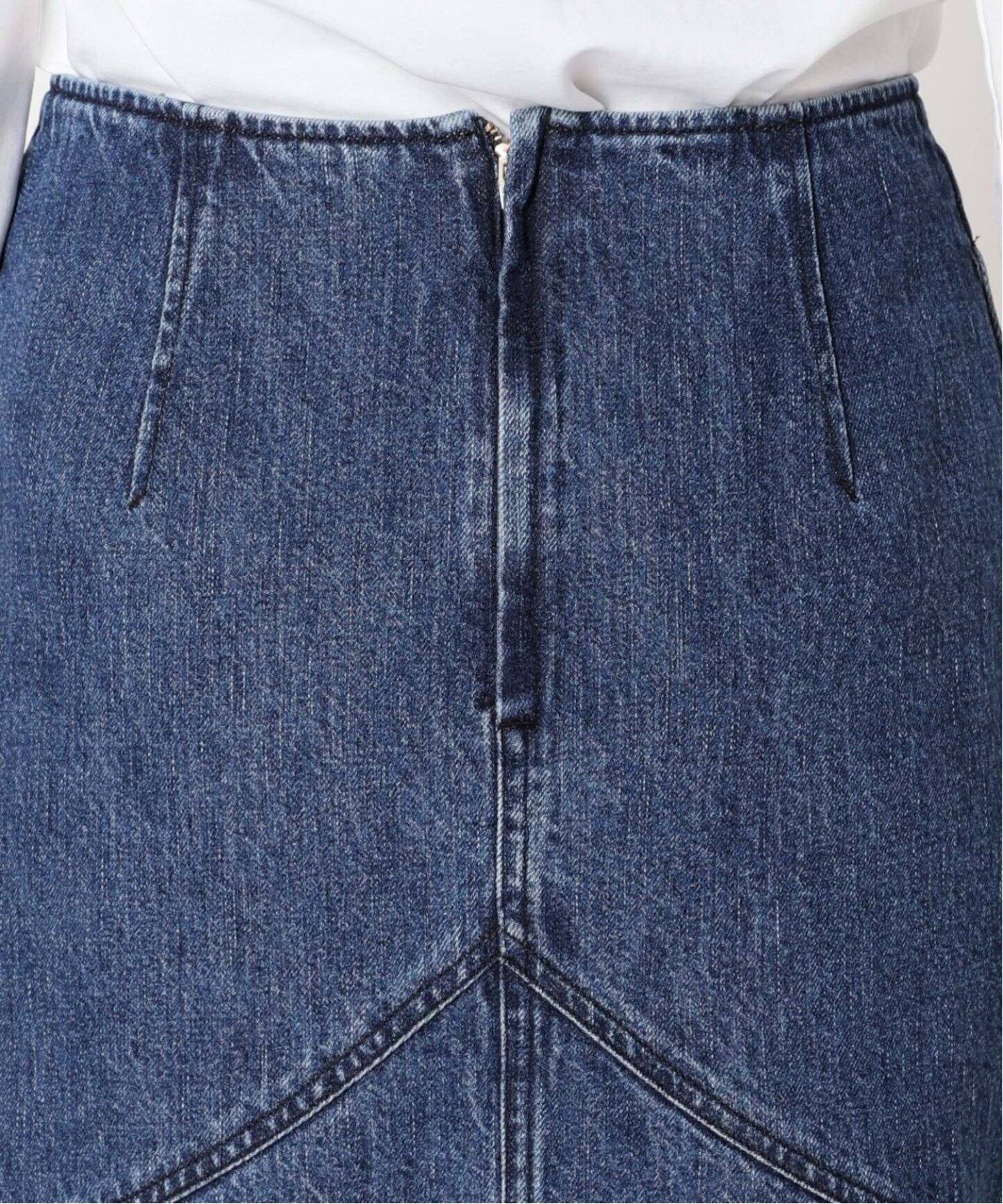 追加》デニムWステッチスカート（ロング・マキシ丈スカート）｜VERMEIL  