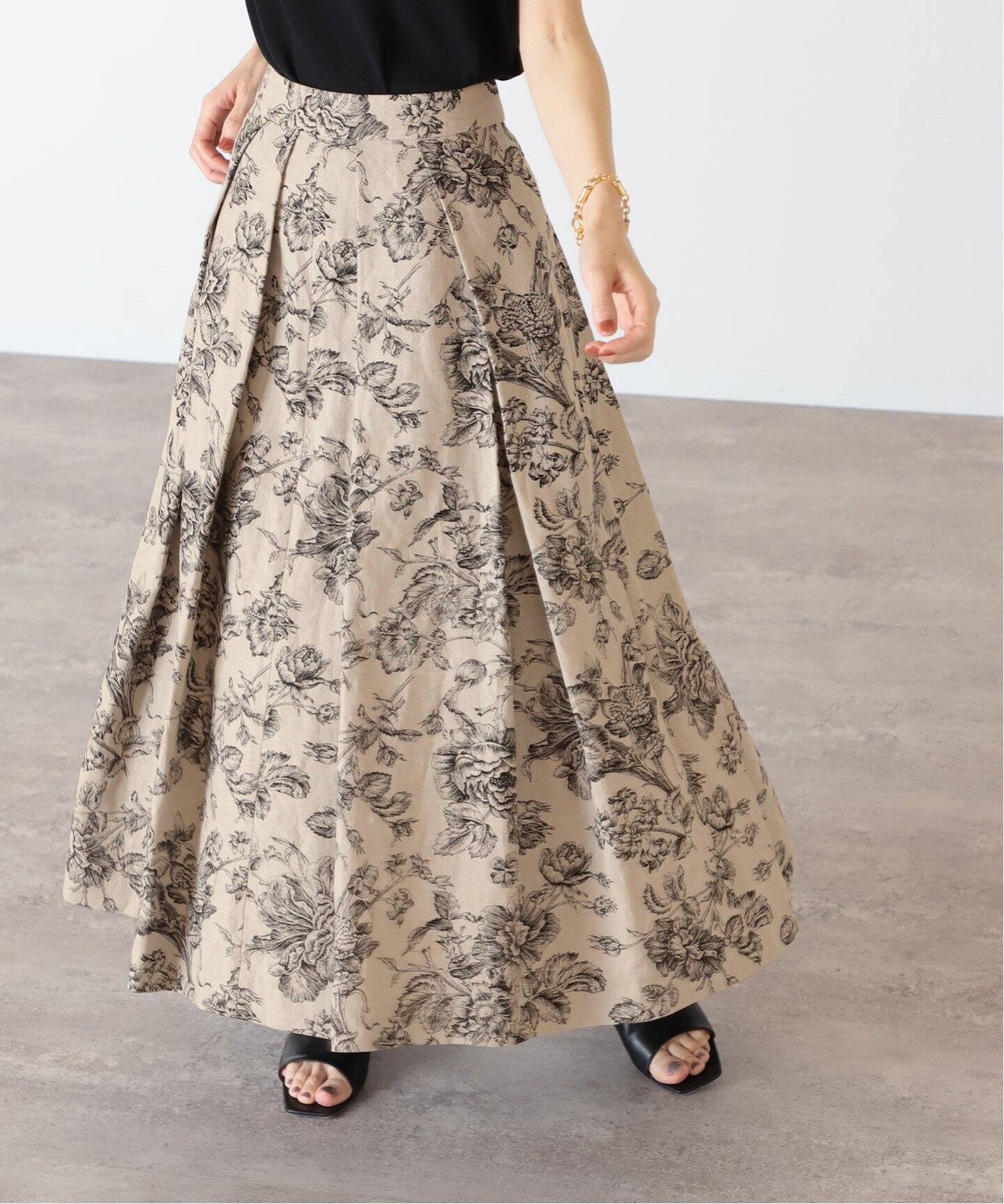 リネントワルドジュイ タックスカート（ロング・マキシ丈スカート  