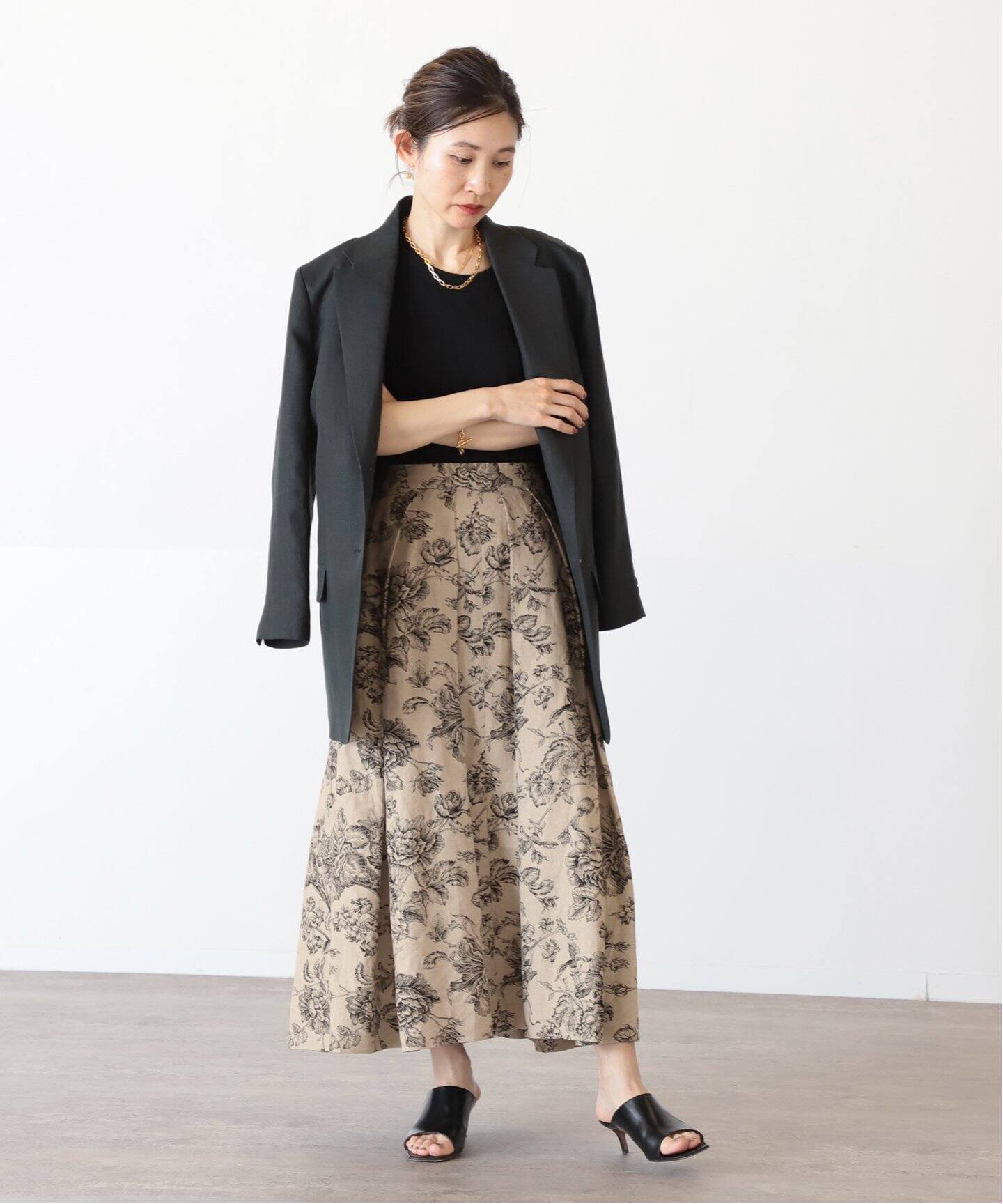 リネントワルドジュイ タックスカート（ロング・マキシ丈スカート  