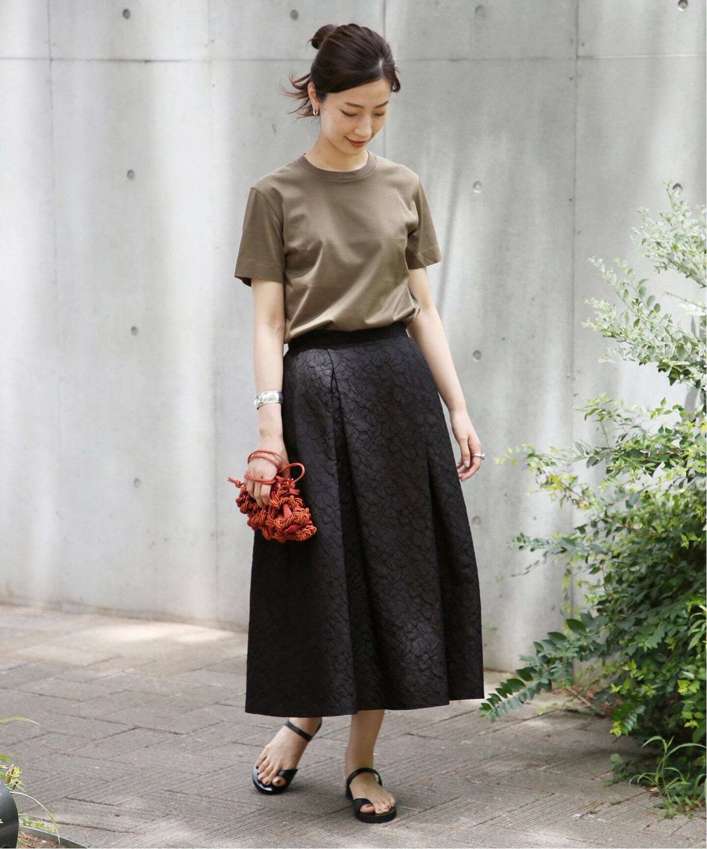 追加》フラワージャガードタックスカート◇（その他スカート  