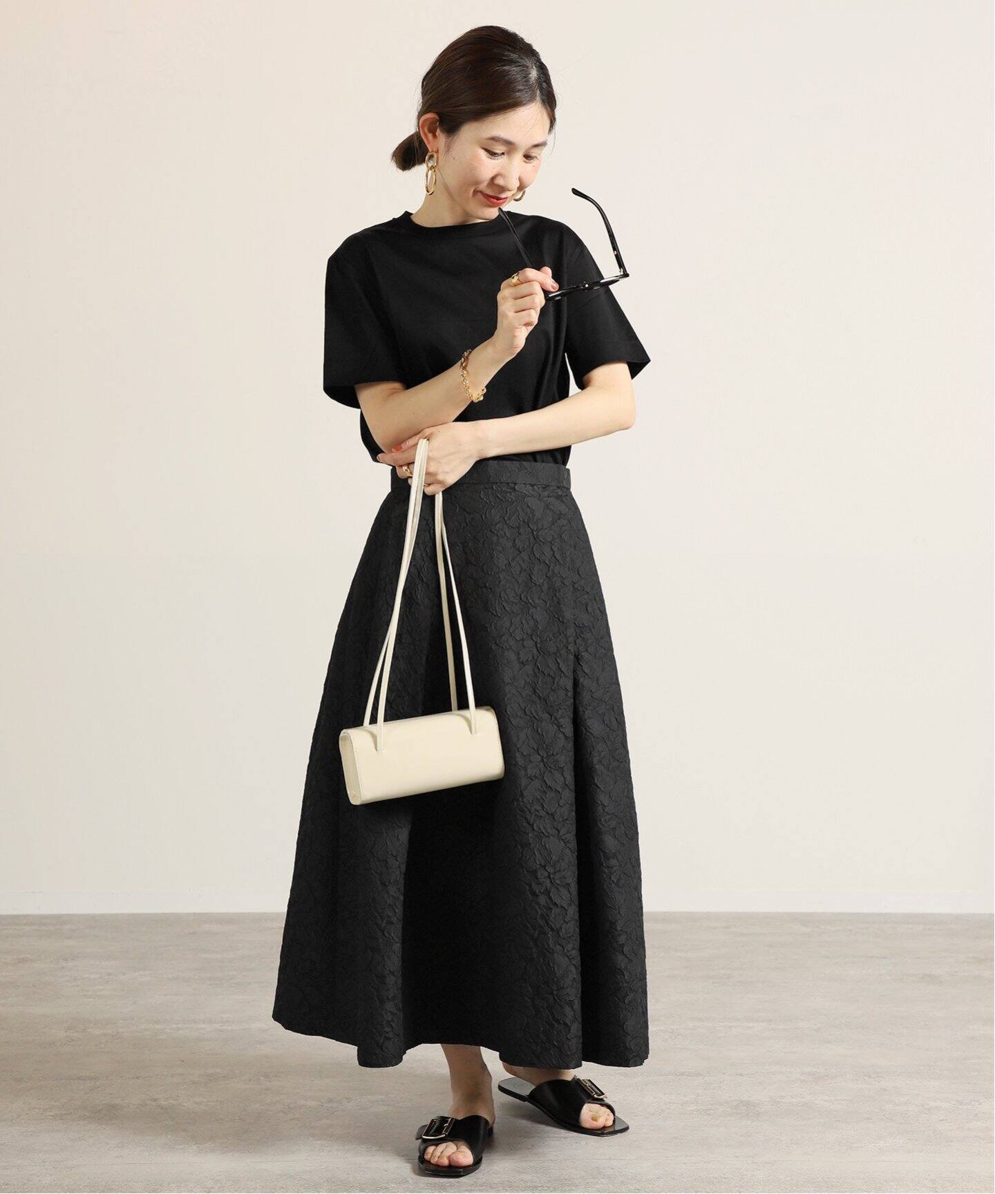 追加》フラワージャガードタックスカート◇（その他スカート  