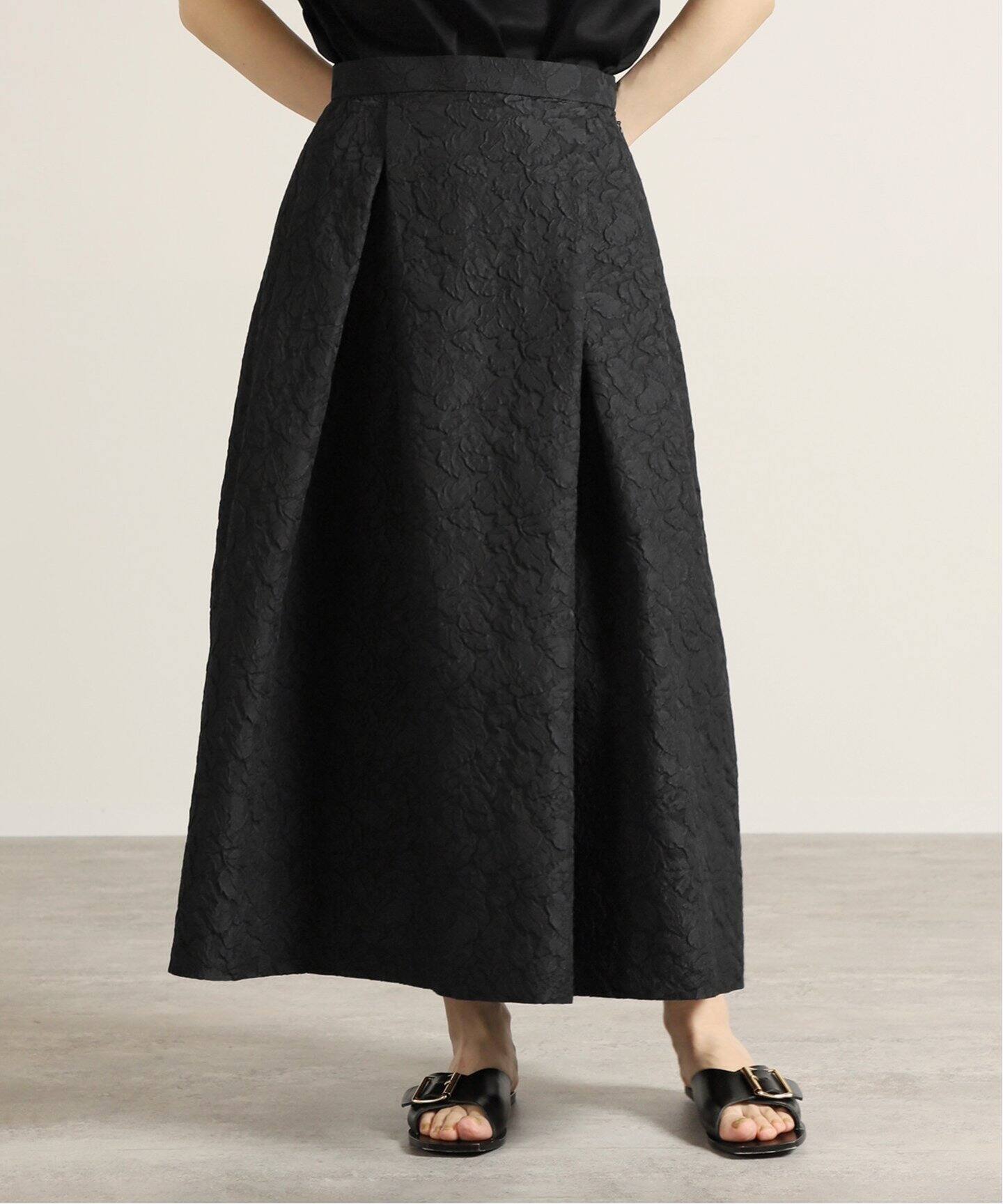 追加》フラワージャガードタックスカート◇（その他スカート  