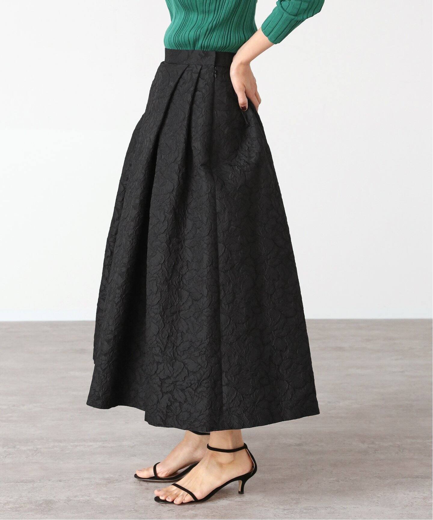 追加》フラワージャガードタックスカート◇（その他スカート  