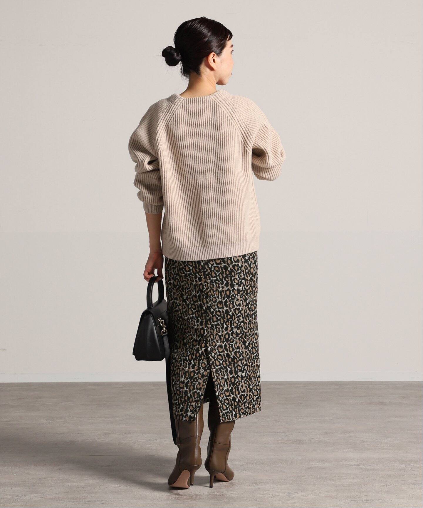 レオパードジャガードタイトスカート（その他スカート）｜VERMEIL par  