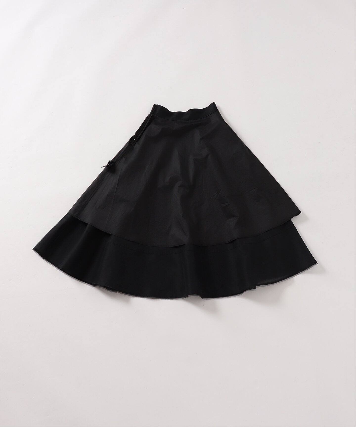 スパンオーガンジーフレアスカート（ロング・マキシ丈スカート  