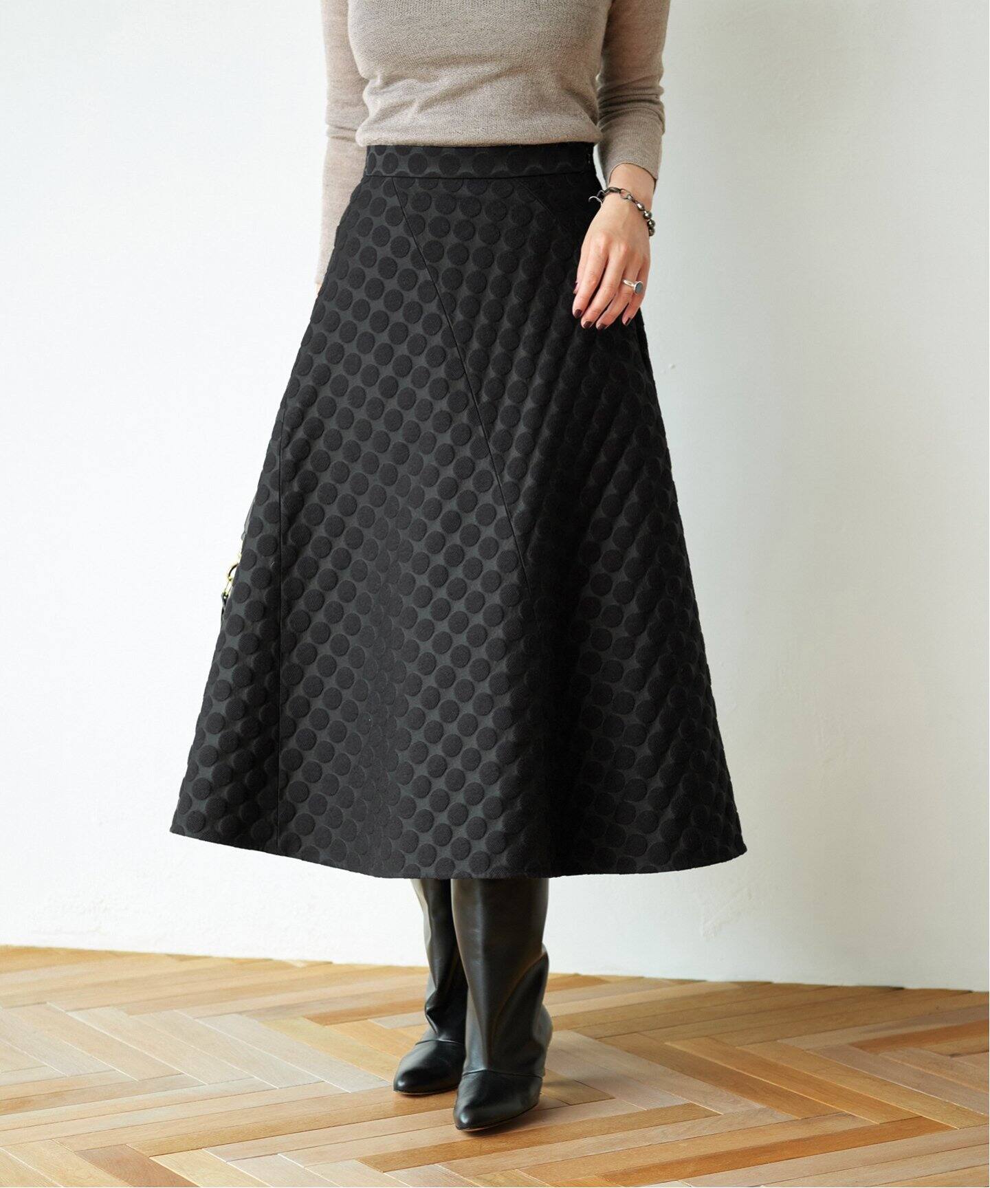 DUTELポルカドットスカート（ひざ丈スカート）｜VERMEIL par iena  