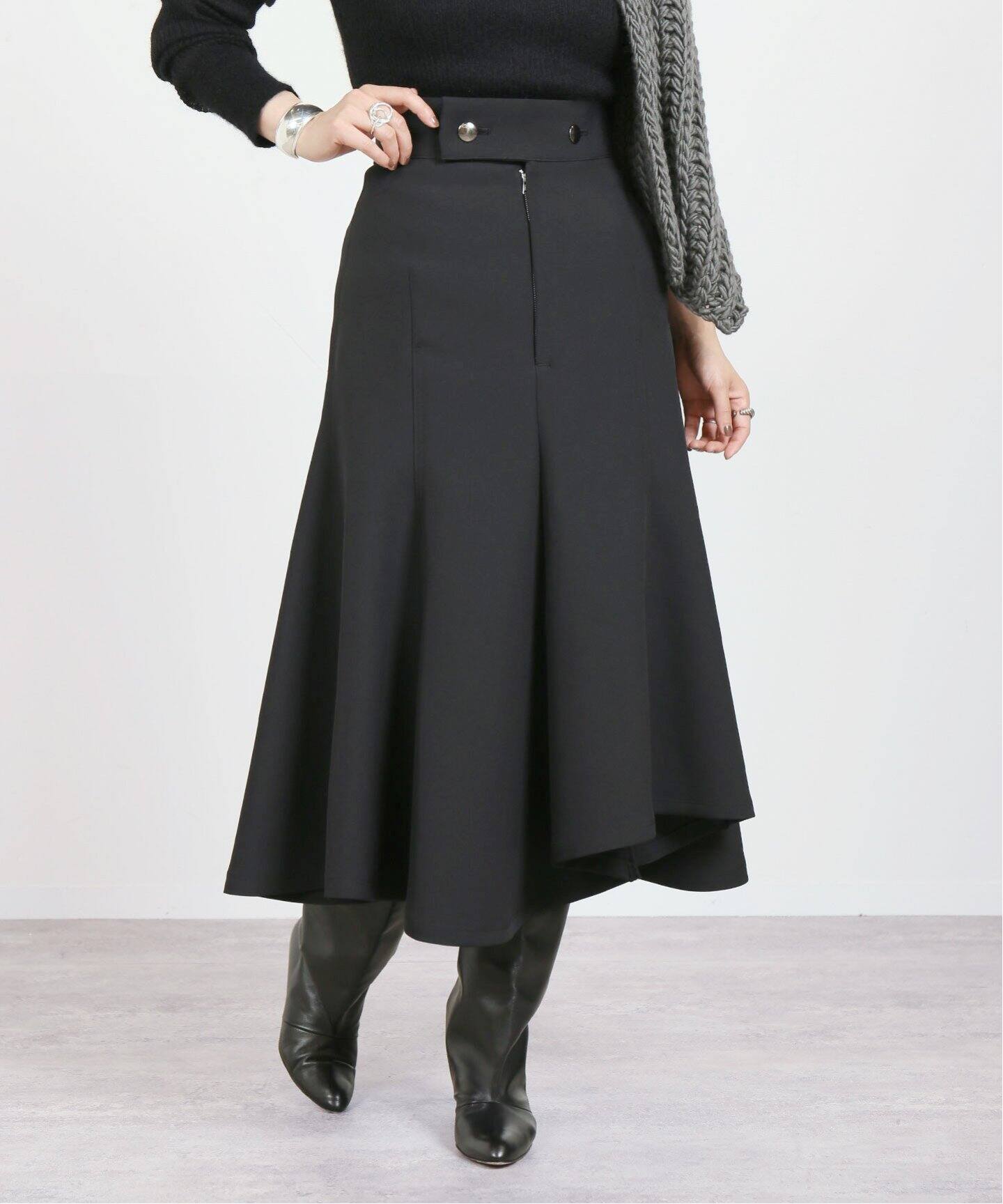 UJOH/ウジョー】Random Hem スカート（ロング・マキシ丈スカート  