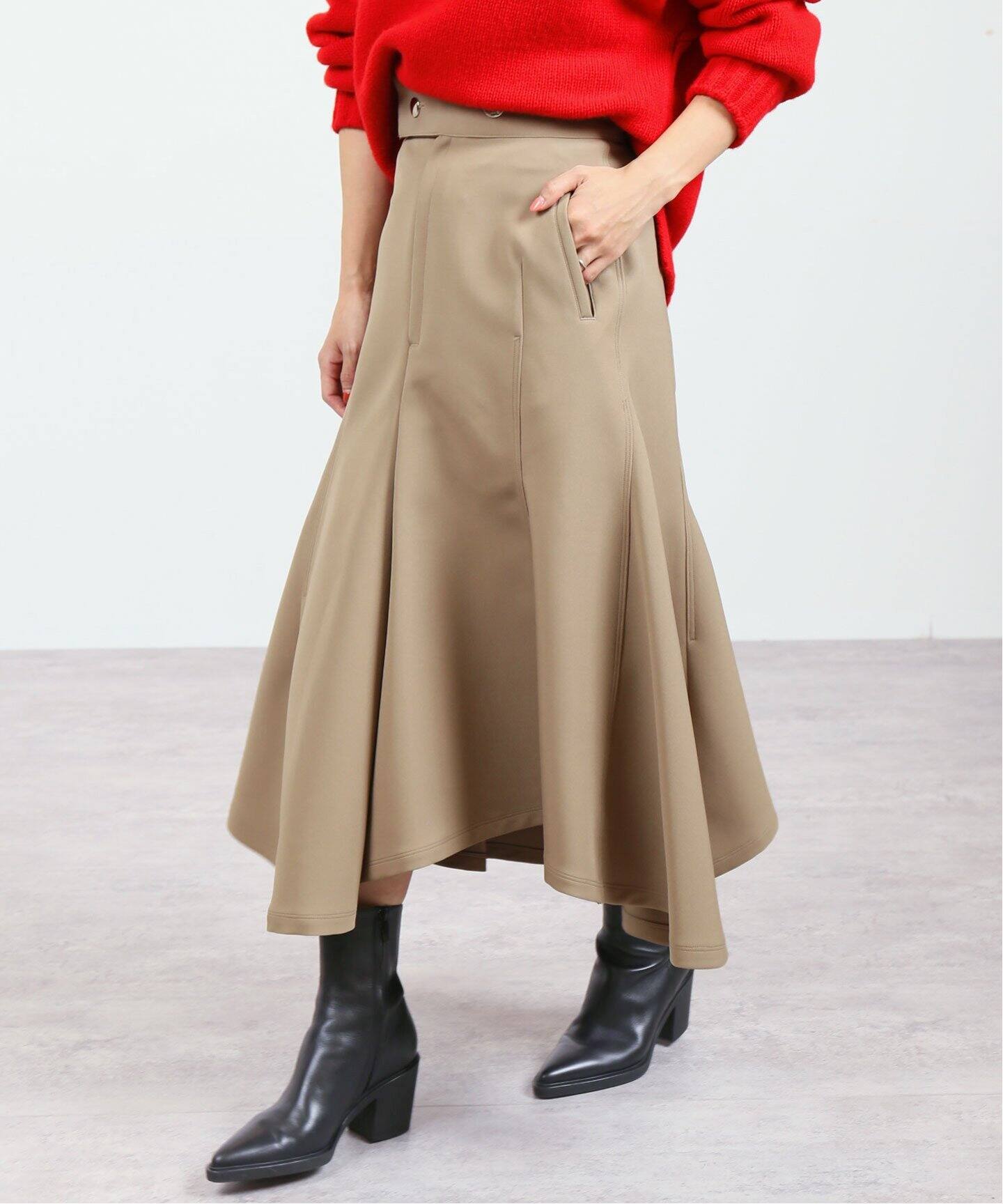 mediam ミディアム jacket hem skirt ヘム スカート（rienda  