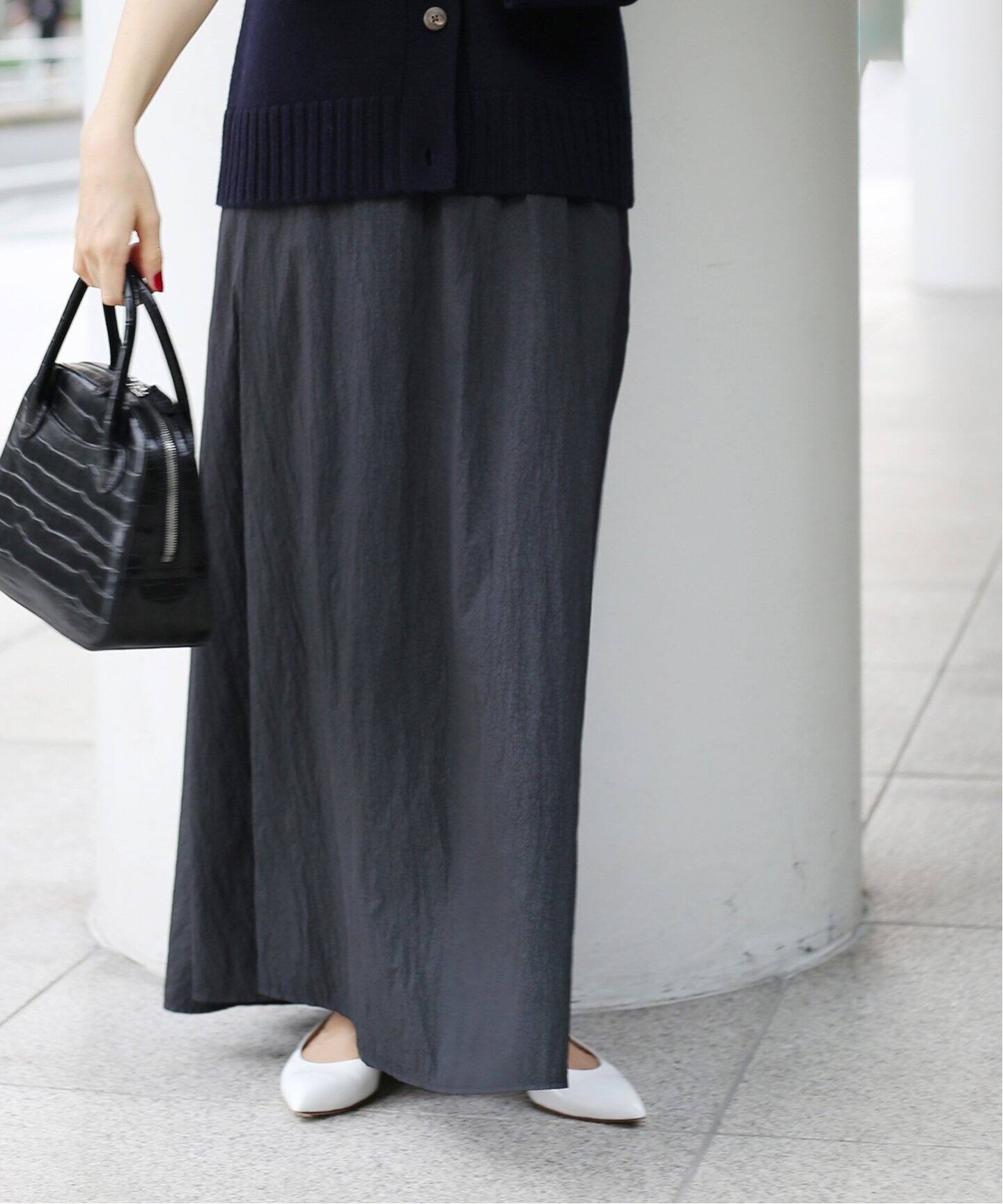 ATON/エイトン】HAND DYE NYLON スカート 