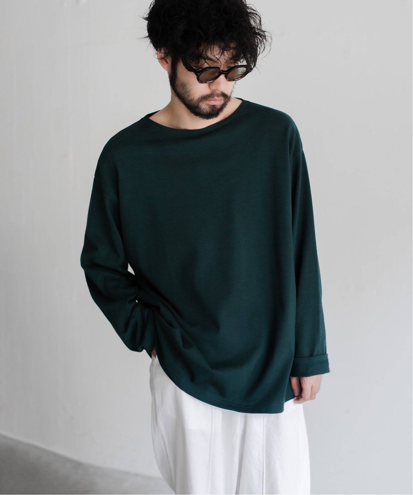 LE / エルイー】WIDE バスクシャツ（Tシャツ／カットソー）｜L