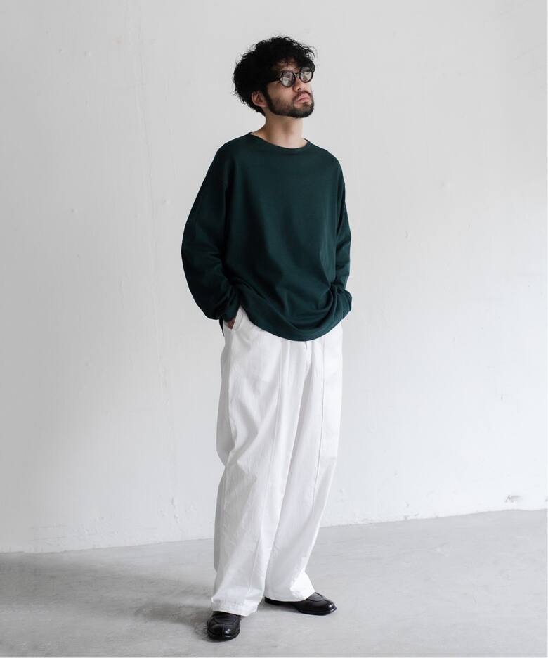 LE / エルイー】WIDE バスクシャツ（Tシャツ／カットソー）｜L