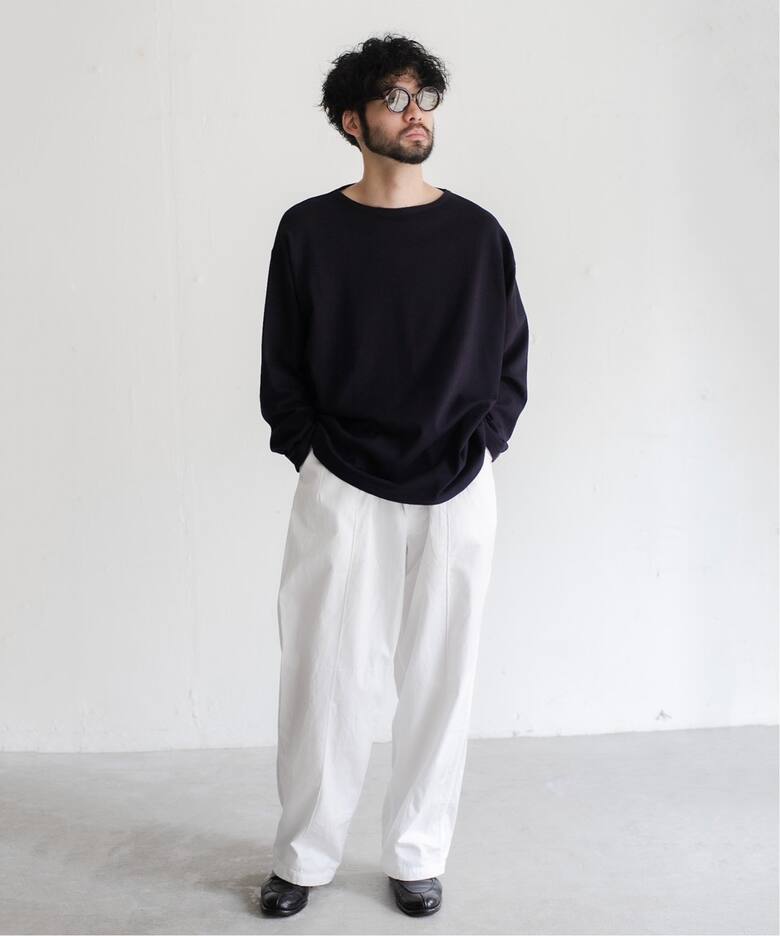 LE / エルイー】WIDE バスクシャツ（Tシャツ／カットソー）｜L