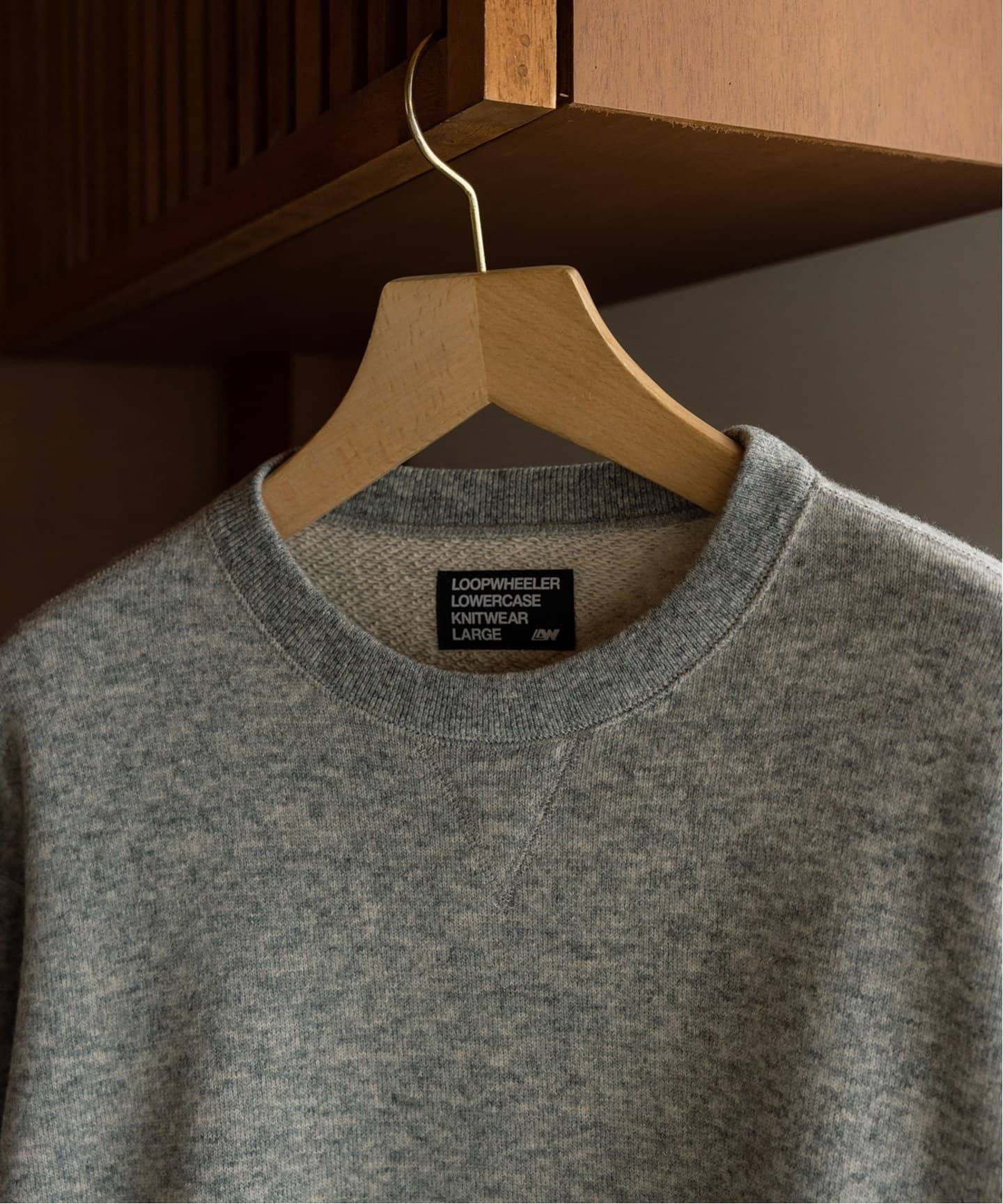 LOOPWHEELER ウォッシャブルウールスウェット Lサイズ LOOPWHEELER x LOWERCASE for UNITED ARROWS＞ ウール クルー