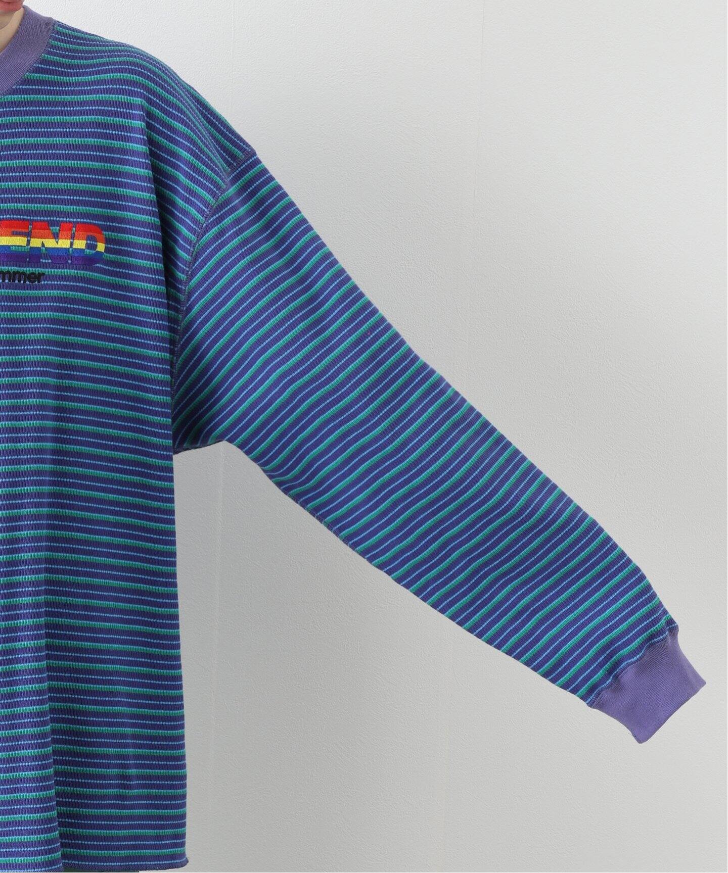 DAIRIKU / ダイリク】 COUPLE BORDER EMBROIDERY TEE（Tシャツ 