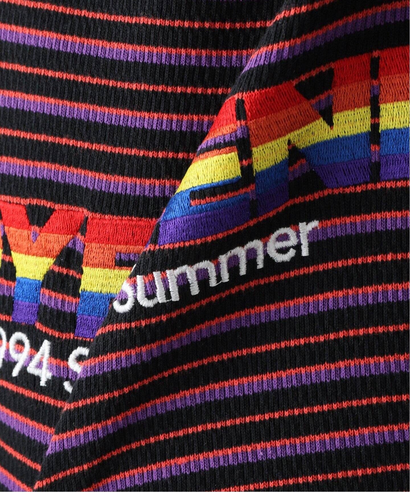 DAIRIKU / ダイリク】 COUPLE BORDER EMBROIDERY TEE（Tシャツ 