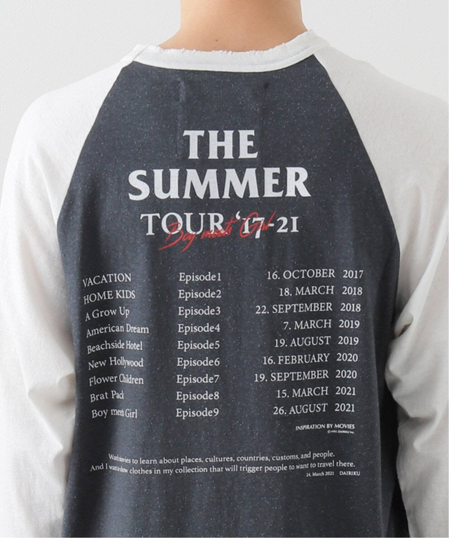 DAIRIKU / ダイリク】 THE SUMMER TOUR RAGLAN TEE（Tシャツ 