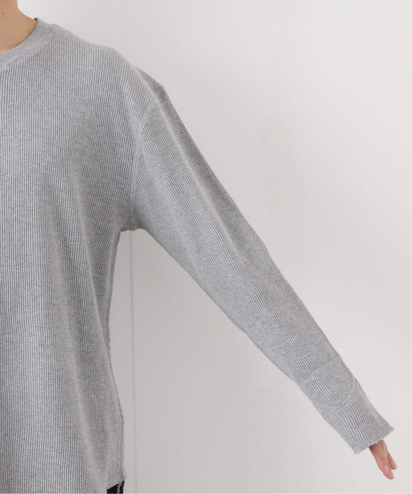 FACCIES / ファッチーズ】別注 Waffle Damage Henry Neck（Tシャツ