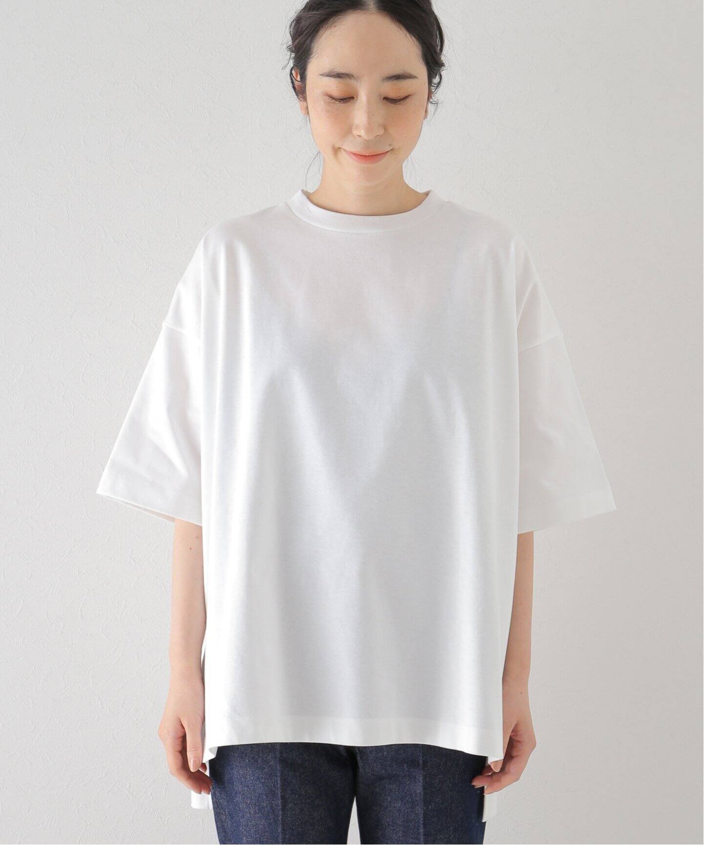 バスクジャージー クルーネックスリットプルオーバー（Tシャツ 