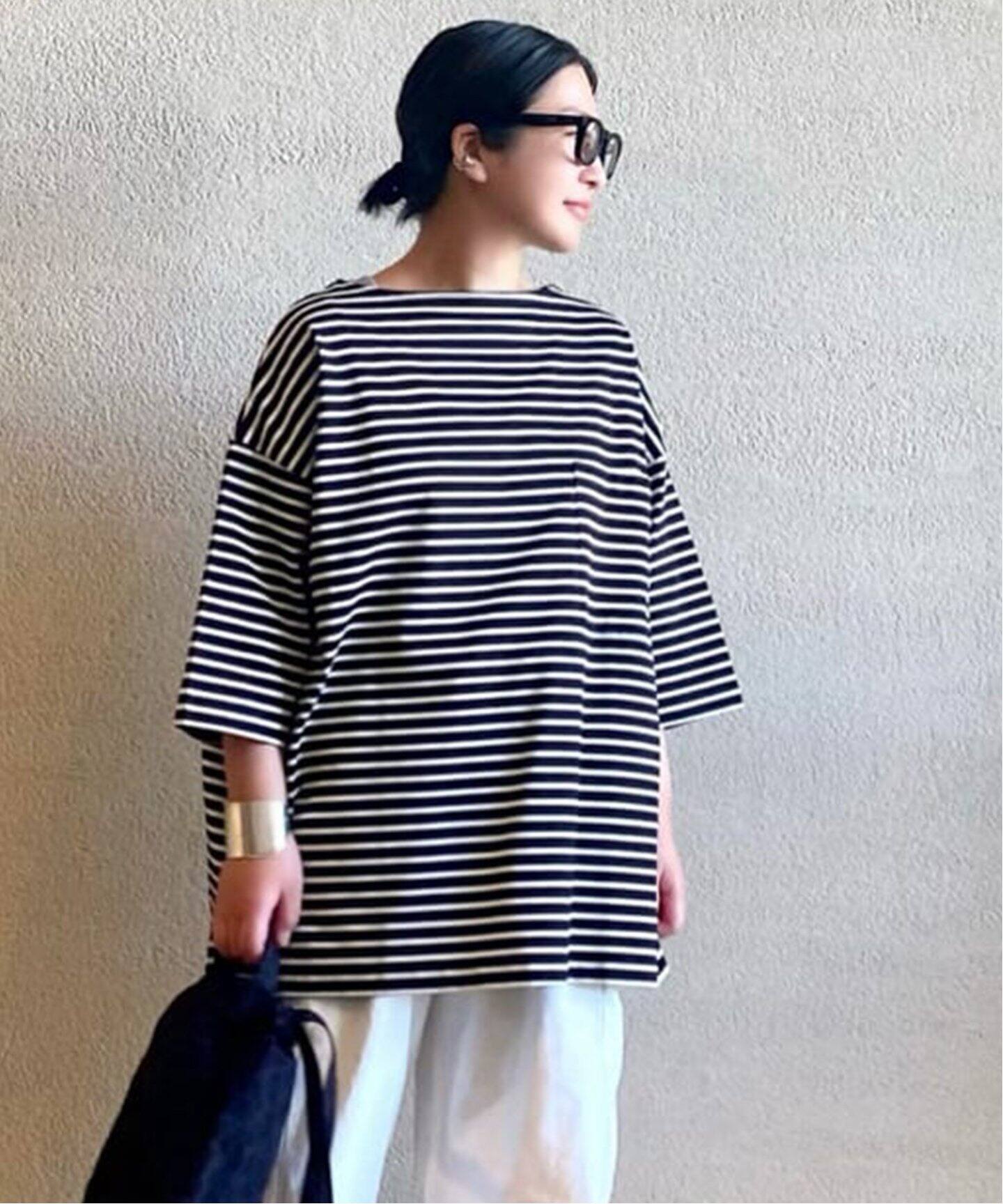 バスクボーダー ボートネックプルオーバー（Tシャツ／カットソー 