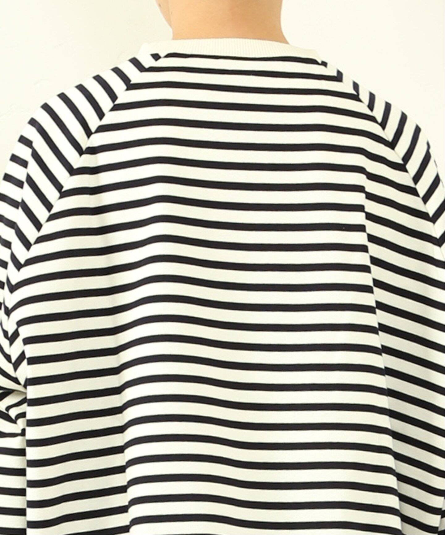 ミラノリブボーダー クルーネックプルオーバー（Tシャツ／カットソー 