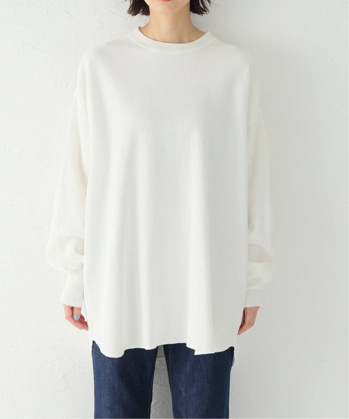 TOUJOURS / トゥジュー】 WAFFLE JERSEY LOOSE FIT UNDERSH（Tシャツ 