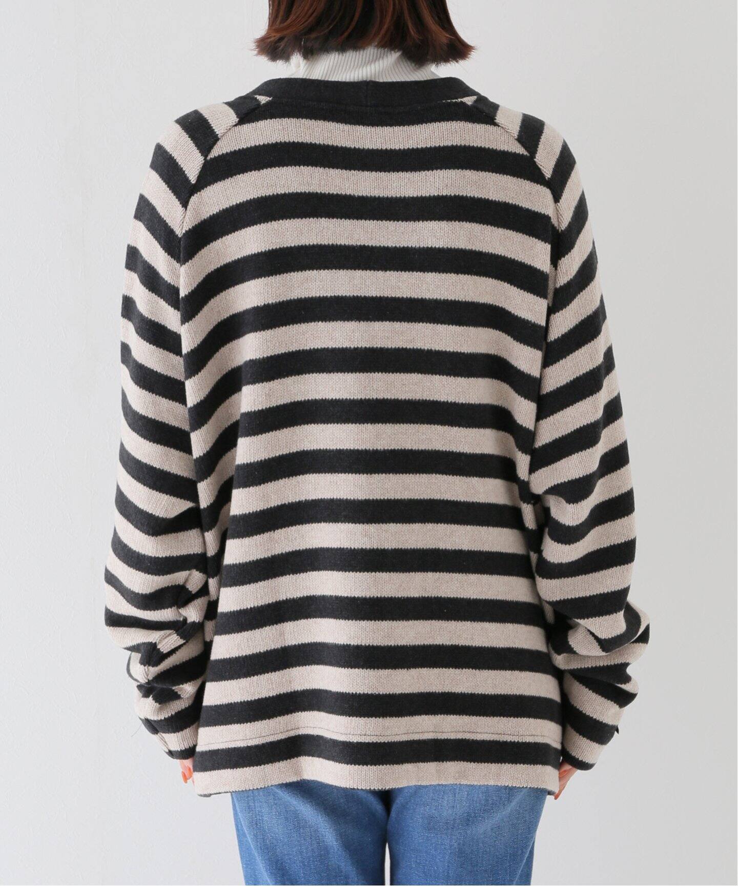 ALBUM DI FAMIGLIA/アルバム ディ ファミリア】STRIPED WIDE CARDIGAN 