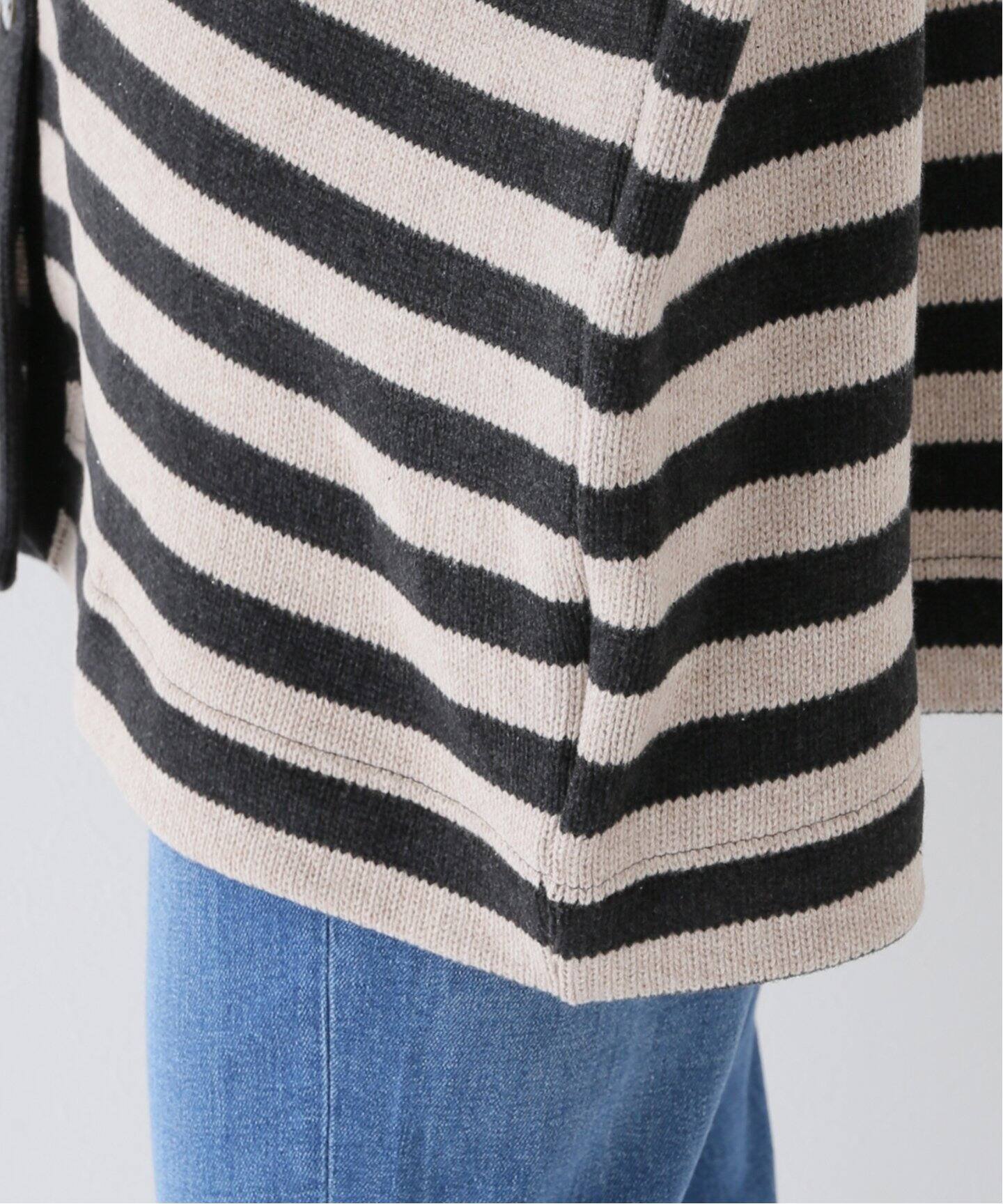 ALBUM DI FAMIGLIA/アルバム ディ ファミリア】STRIPED WIDE CARDIGAN 
