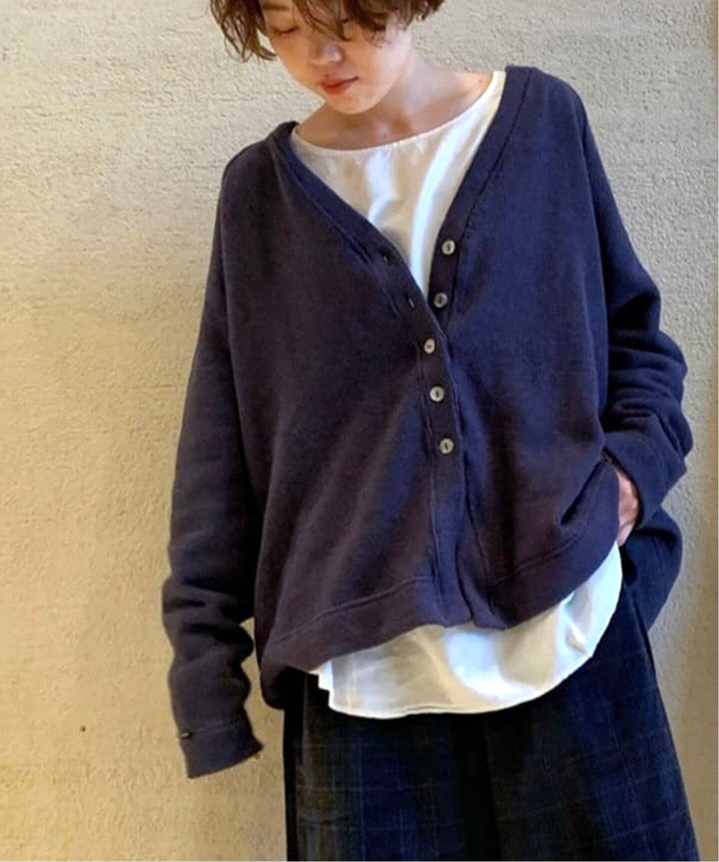 ALBUM DI FAMIGLIA/アルバム ディ ファミリア】V/N WIDE CARDIGAN  