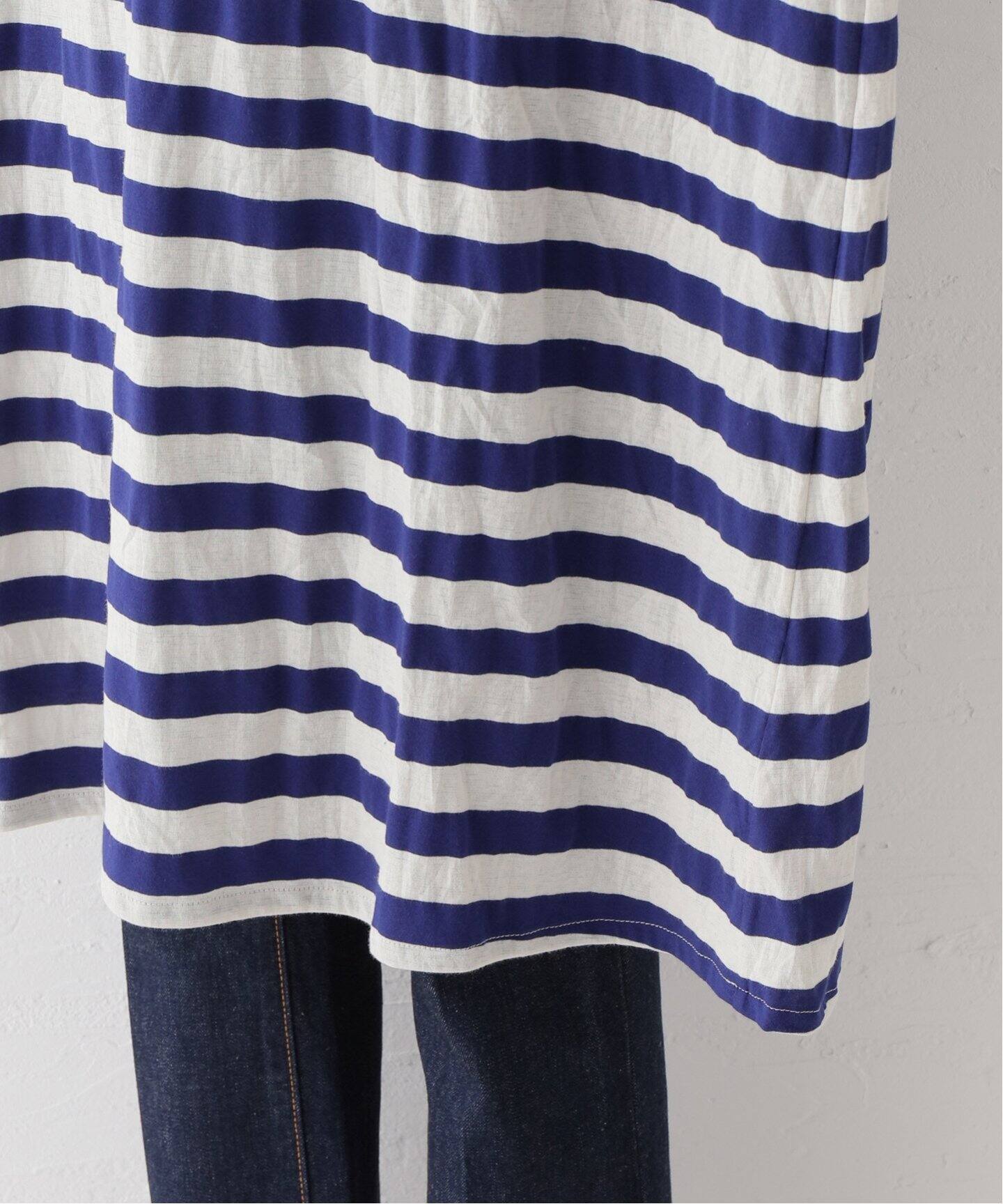 apuntob/アプントビー】 STRIPED JERSEY PULL LONG（Tシャツ 
