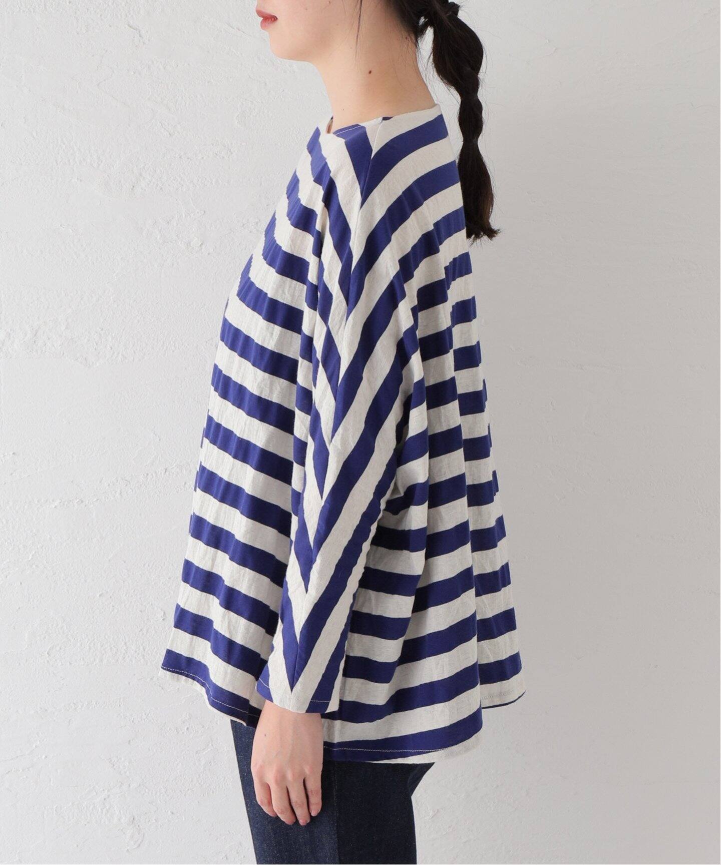 apuntob/アプントビー】 STRIPED JERSEY PULL（Tシャツ／カットソー 