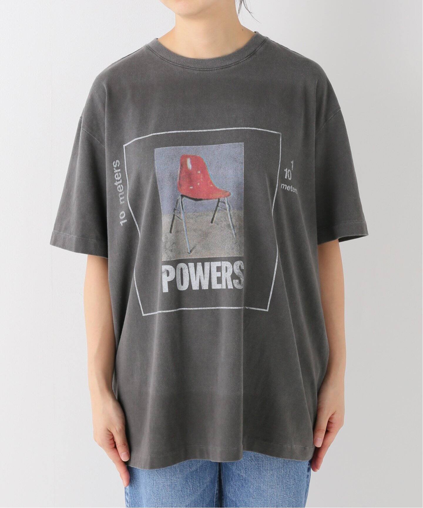 KURO/クロ】 17/-ROUND SHAPE DYED TEE POWERS（Tシャツ／カットソー 