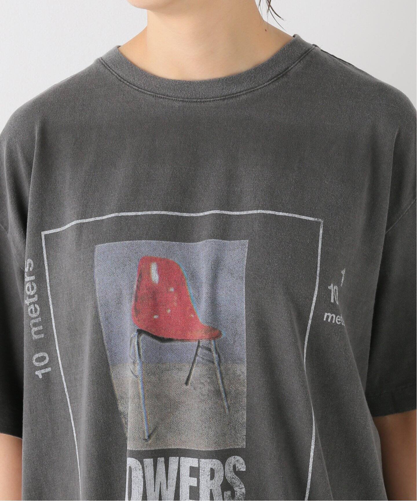 KURO/クロ】 17/-ROUND SHAPE DYED TEE POWERS（Tシャツ／カットソー 