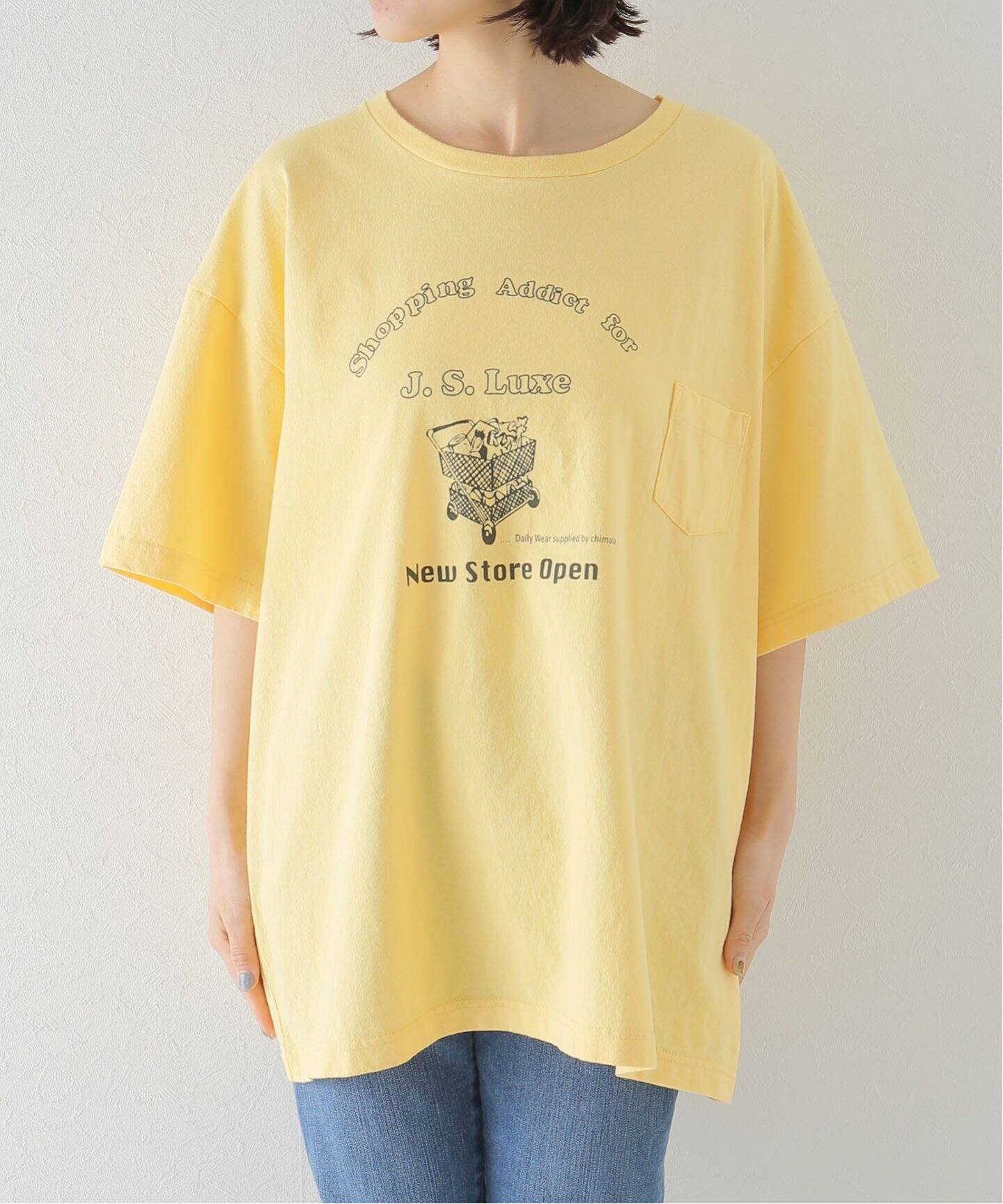 chimala/チマラ】 for luxe PRINT TEE(SHOPPING CART☆（Tシャツ 