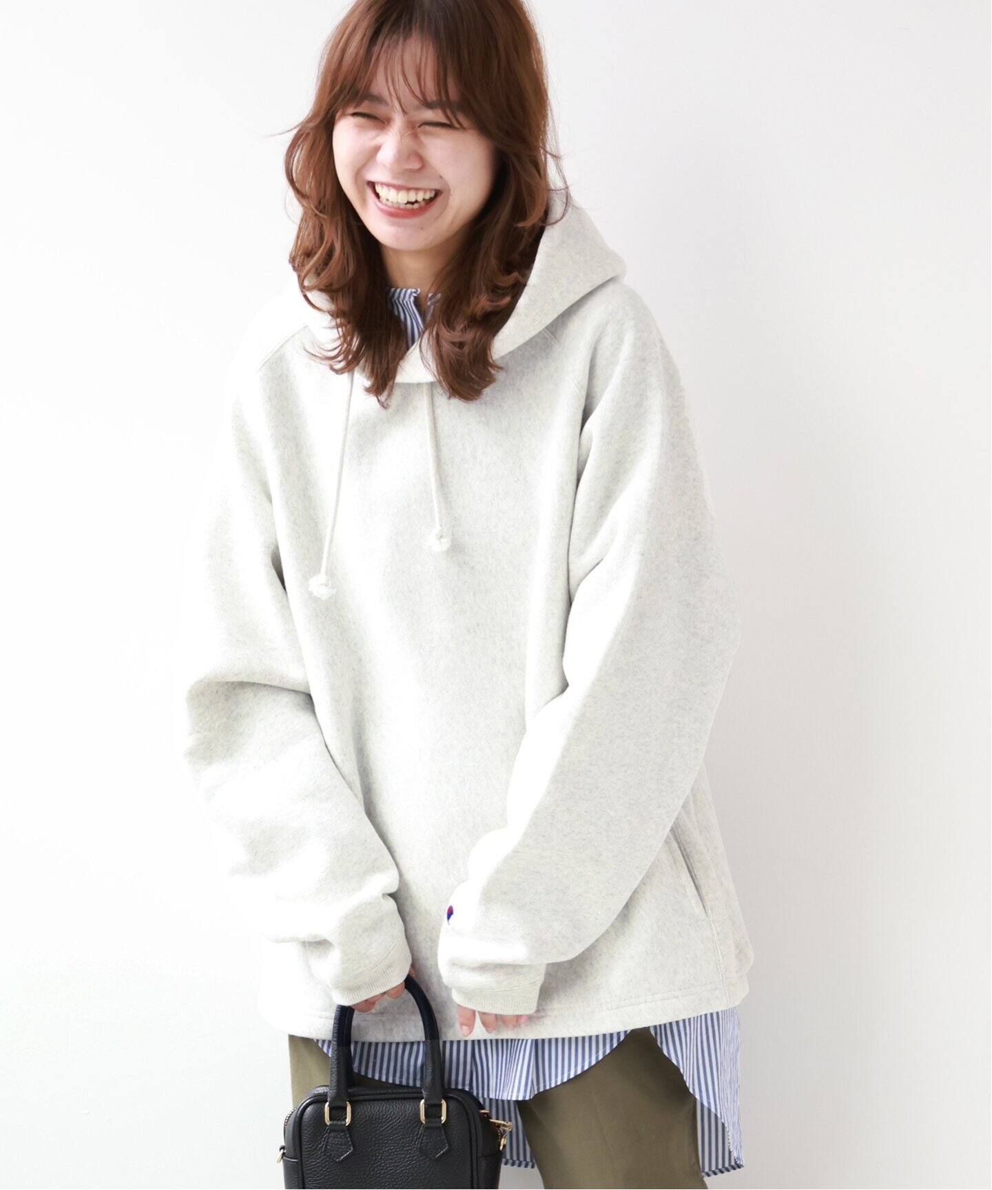 別注【CHAMPION】*RELUME PO HOODED SWEAT SHIRT 11：パーカー 