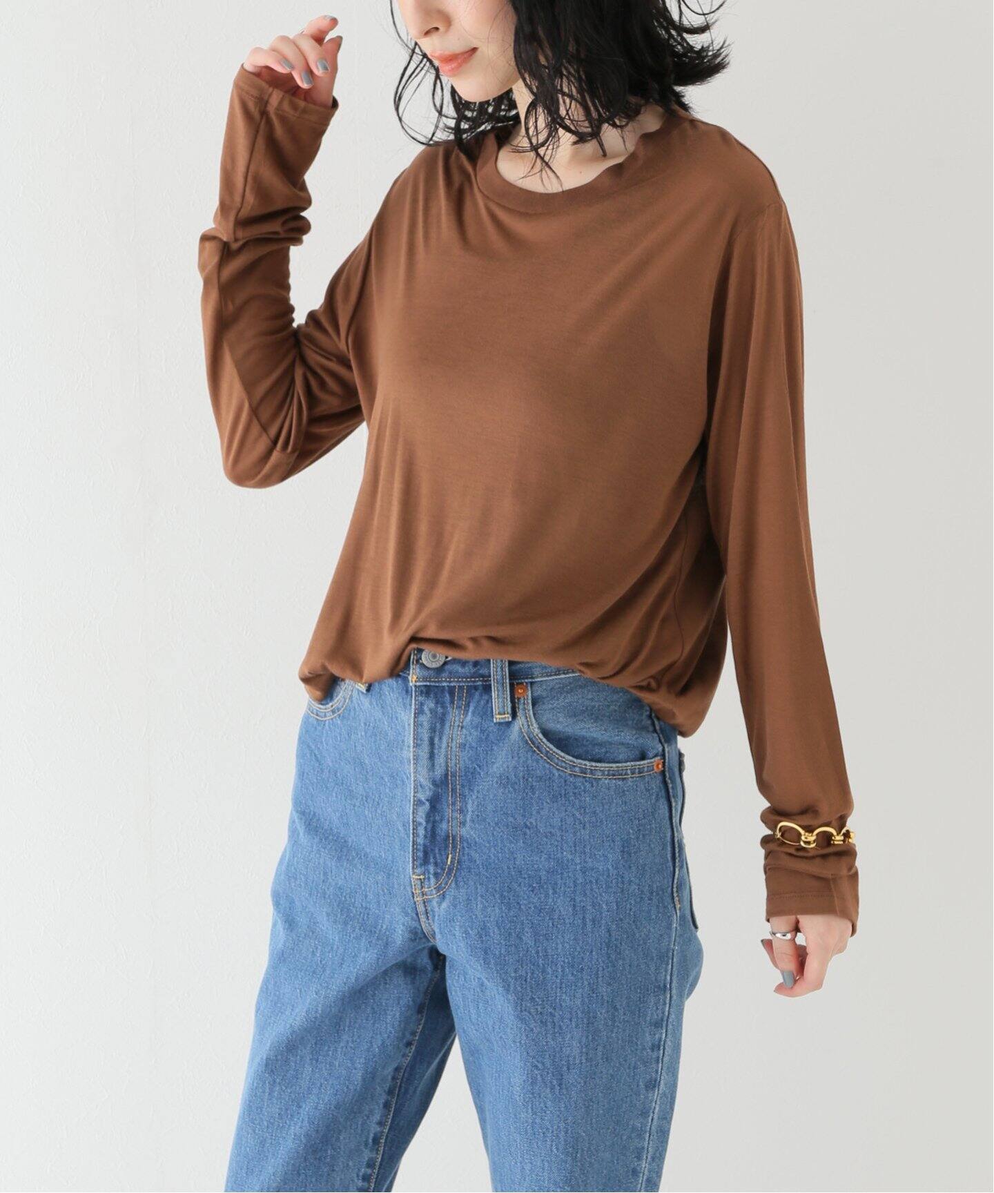 追加》【BASERANGE/ベースレンジ】LONG SLEEVE TEE：カットソー（T 