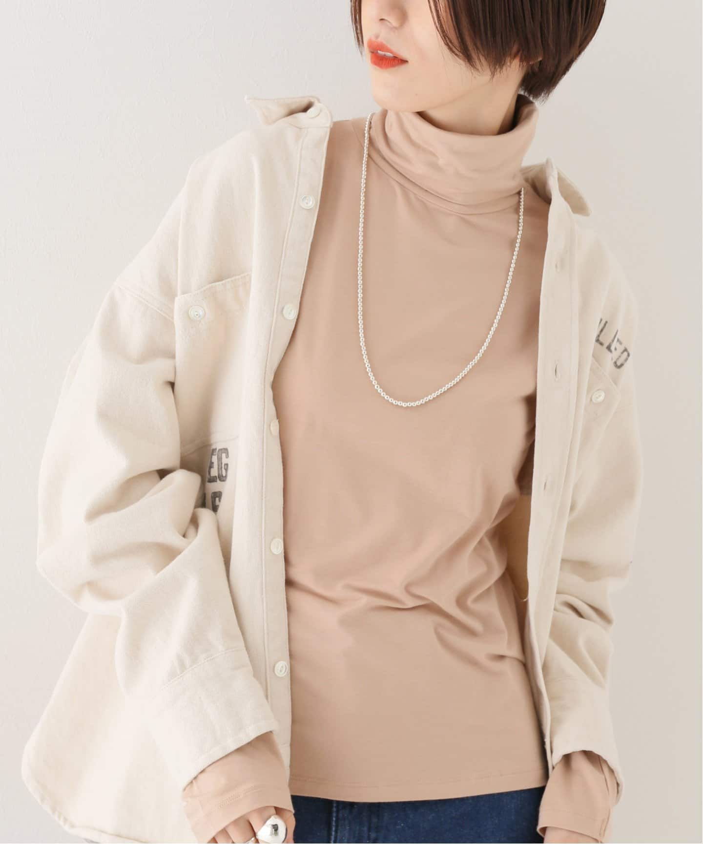 BASERANGE/ベースレンジ】TURTLE NECK：カットソー（Tシャツ