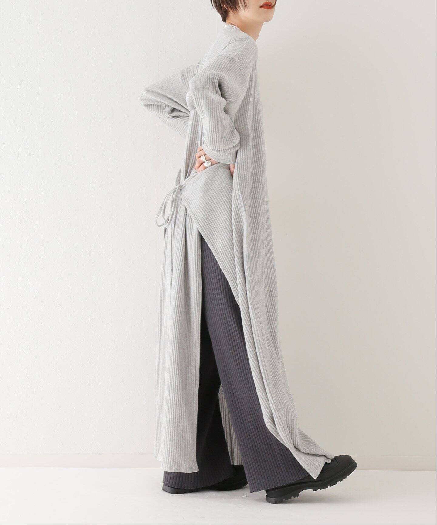 BASERANGE/ベースレンジ】SHAW LONG SLEEVE KAFTAN：ワンピース  