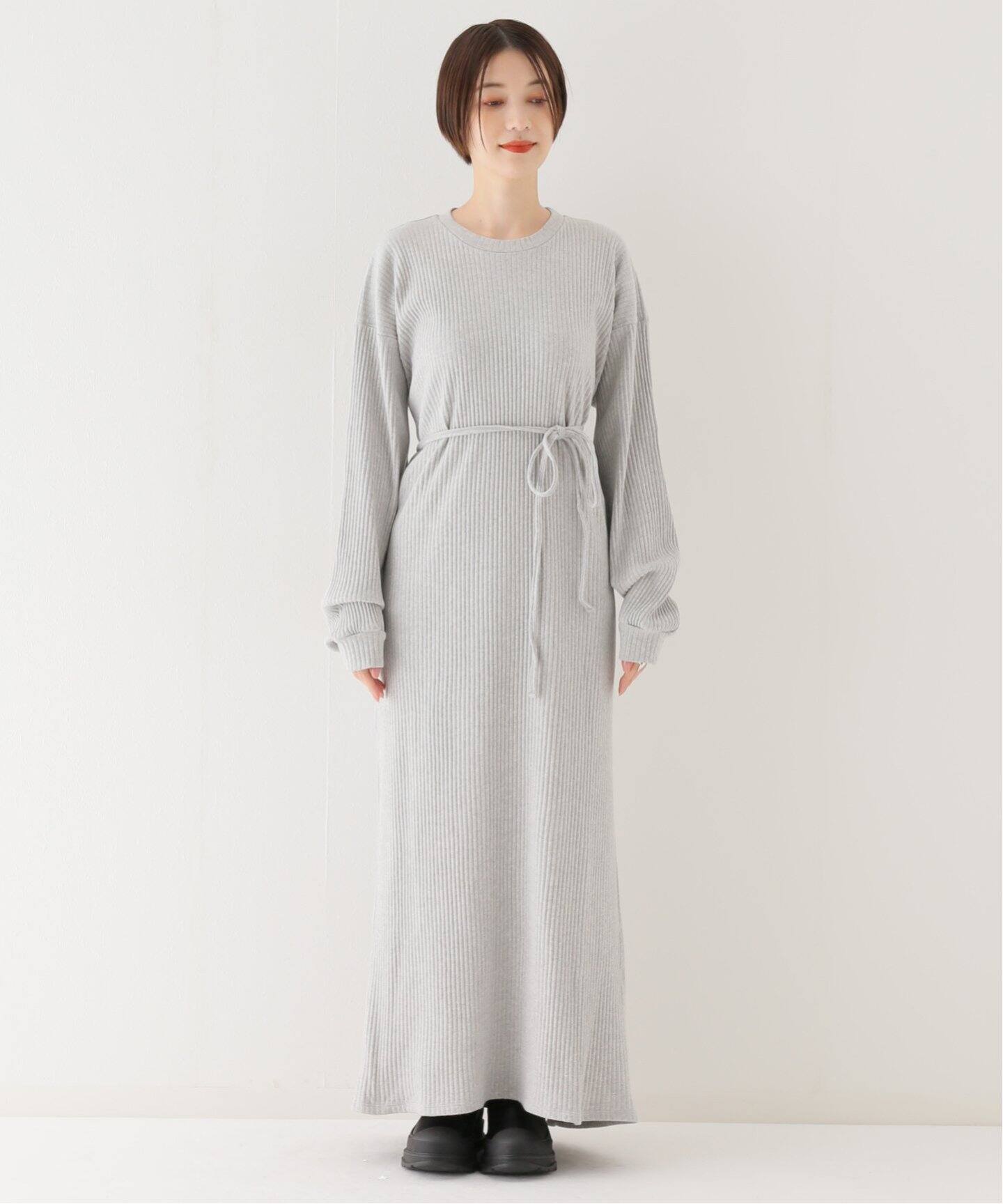 BASERANGE/ベースレンジ】SHAW LONG SLEEVE KAFTAN：ワンピース 